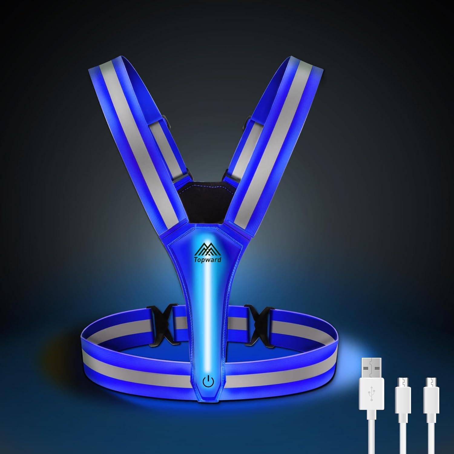 Chaleco Reflectante LED Topward para Correr y Caminar - Alta Visibilidad
