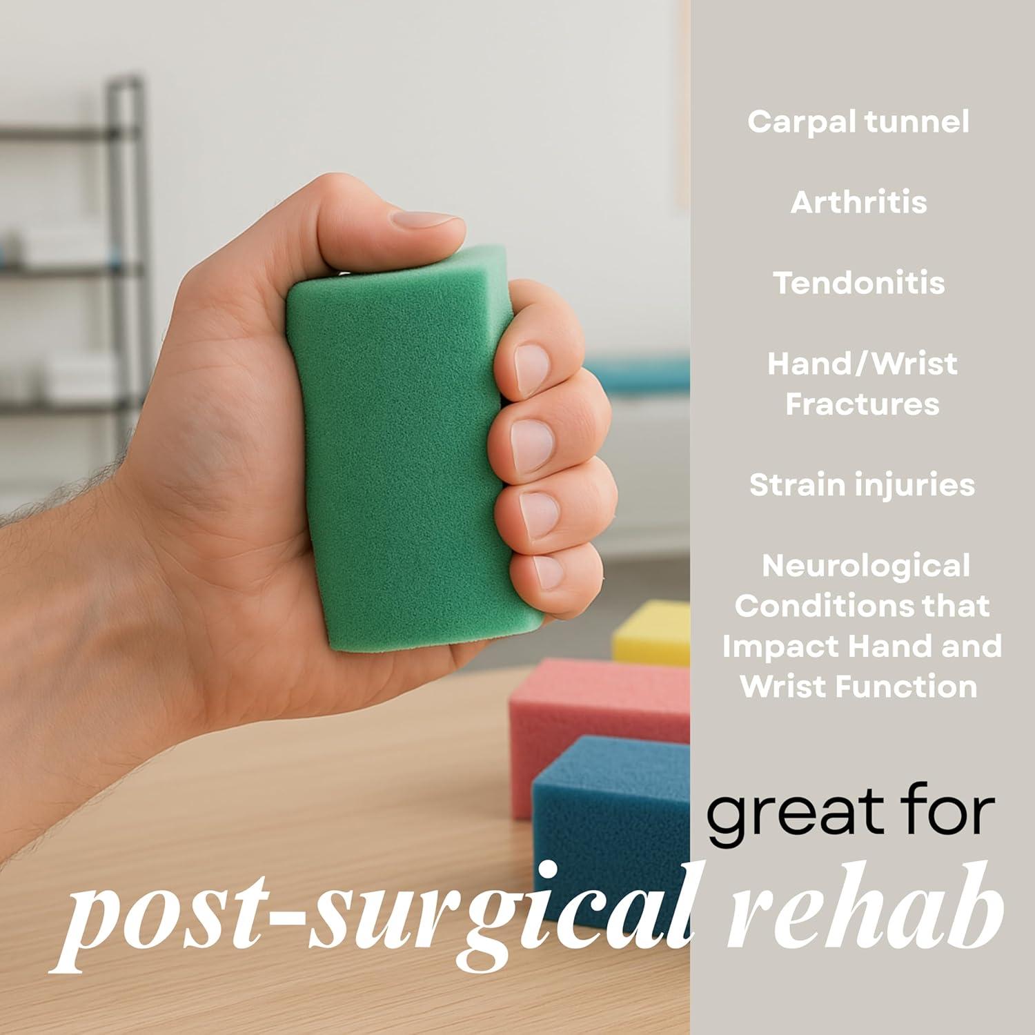 Ejercitadores de Mano New Millennium - Paquete de 4 Azul, Resistencia Media