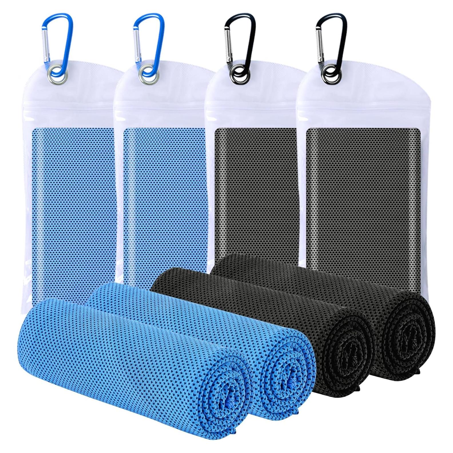 4 Toallas Enfriadoras Genérico 101.6x30.5 cm para Deportes