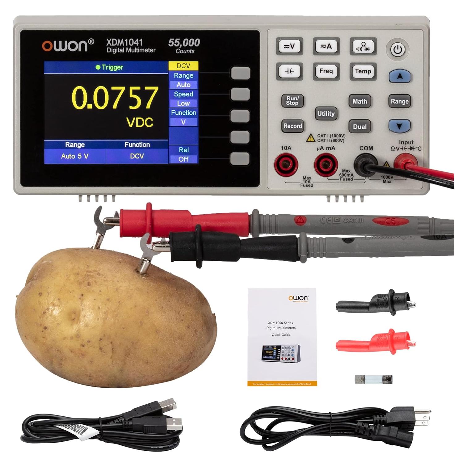 Multímetro Digital Owon XDM1041, 1000V, 10A, Pantalla LCD 3.5"