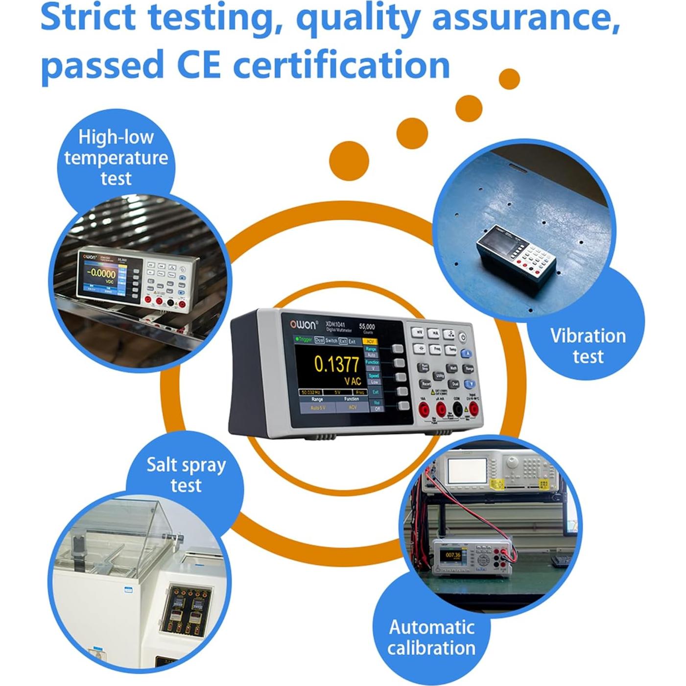 Multímetro Digital Owon XDM1041, 1000V, 10A, Pantalla LCD 3.5"