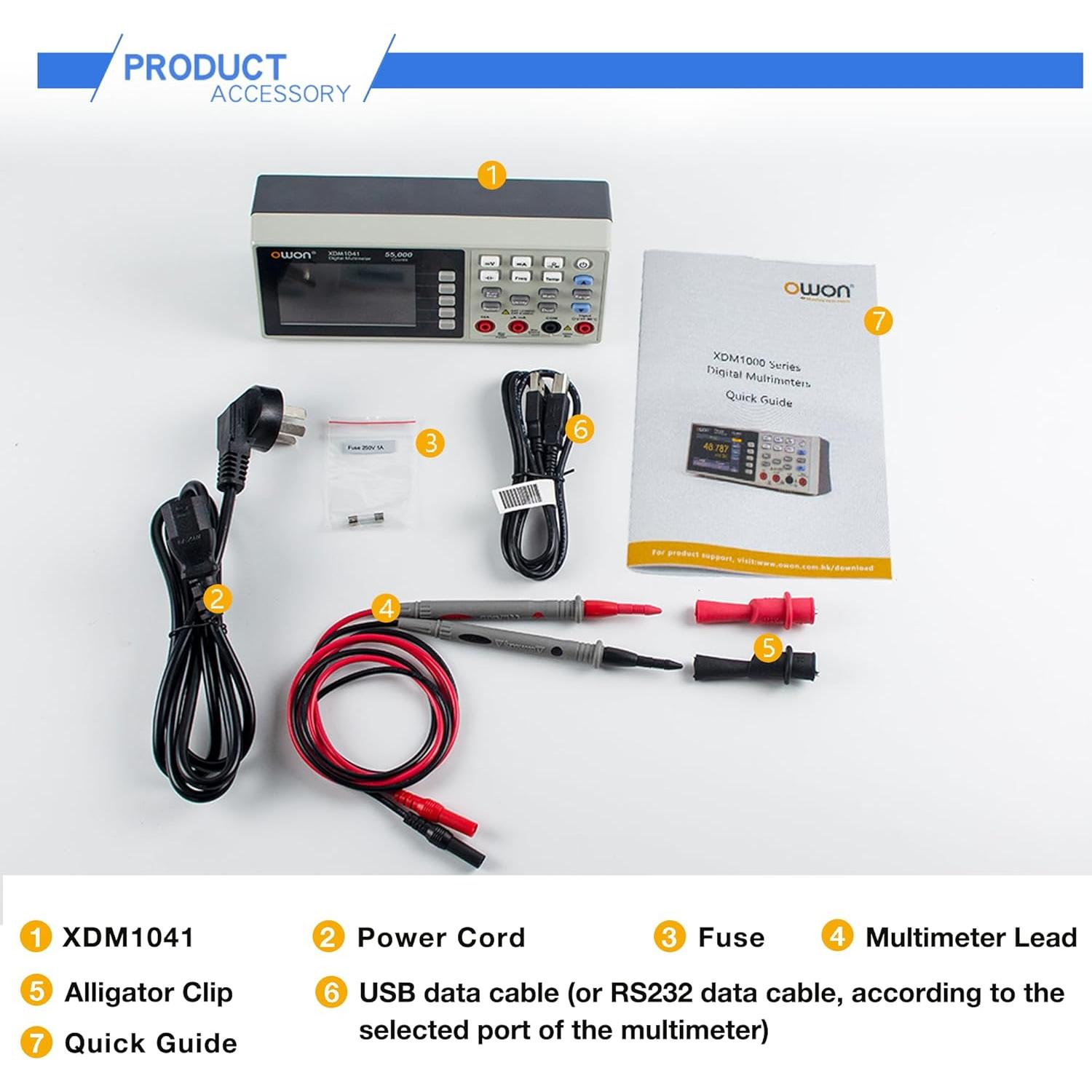 Multímetro Digital Owon XDM1041, 1000V, 10A, Pantalla LCD 3.5"