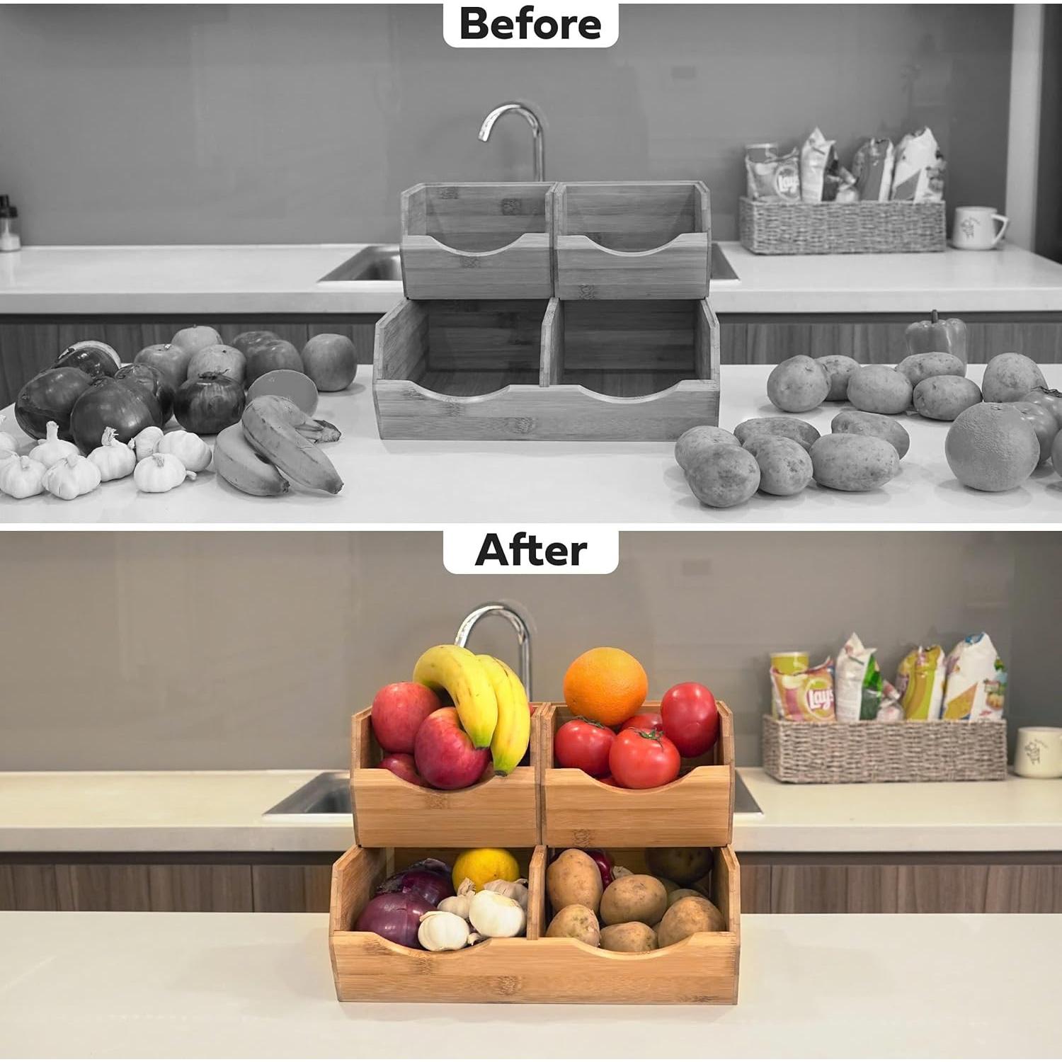 Cestas de Almacenamiento de Bambú HOMESTEAD - Set de 3 Piezas