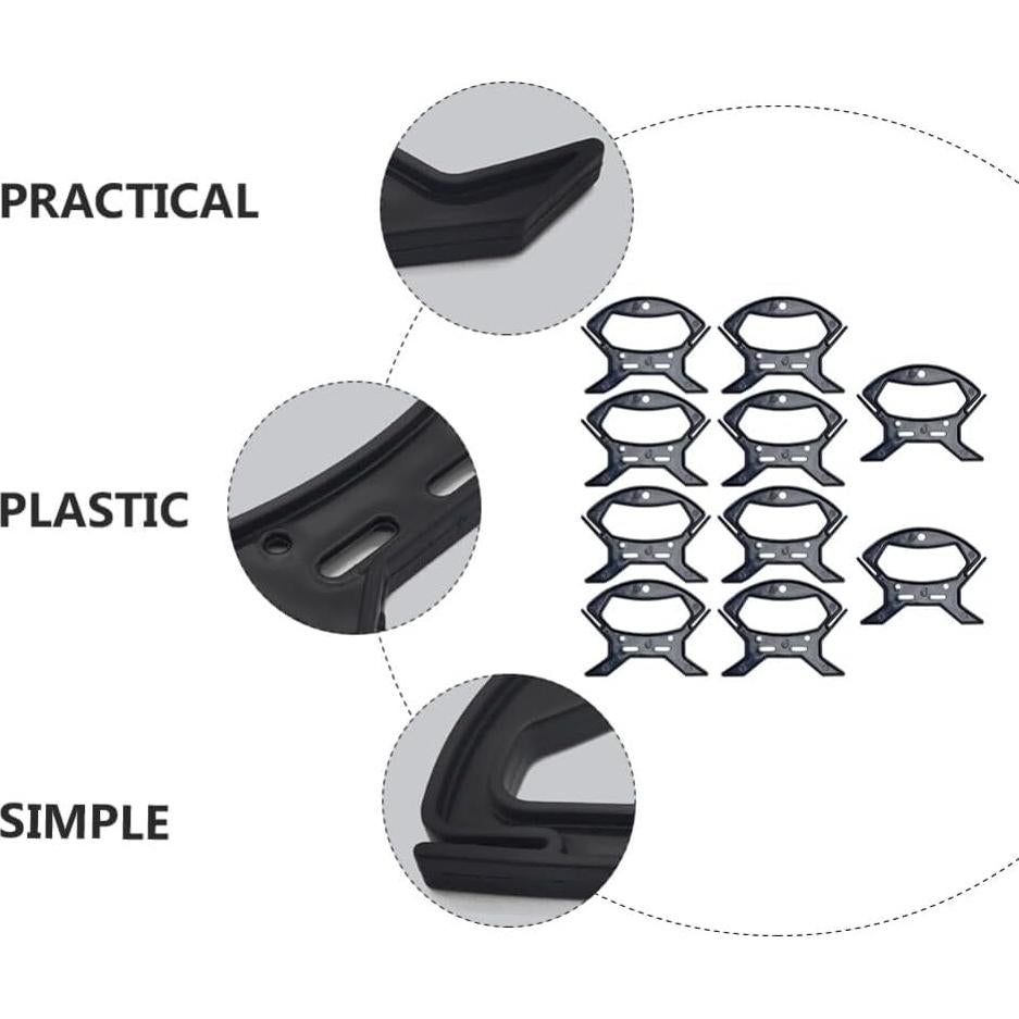 Organizador de Cuerda Garneck 10 Piezas Negro 11.2x9.1cm