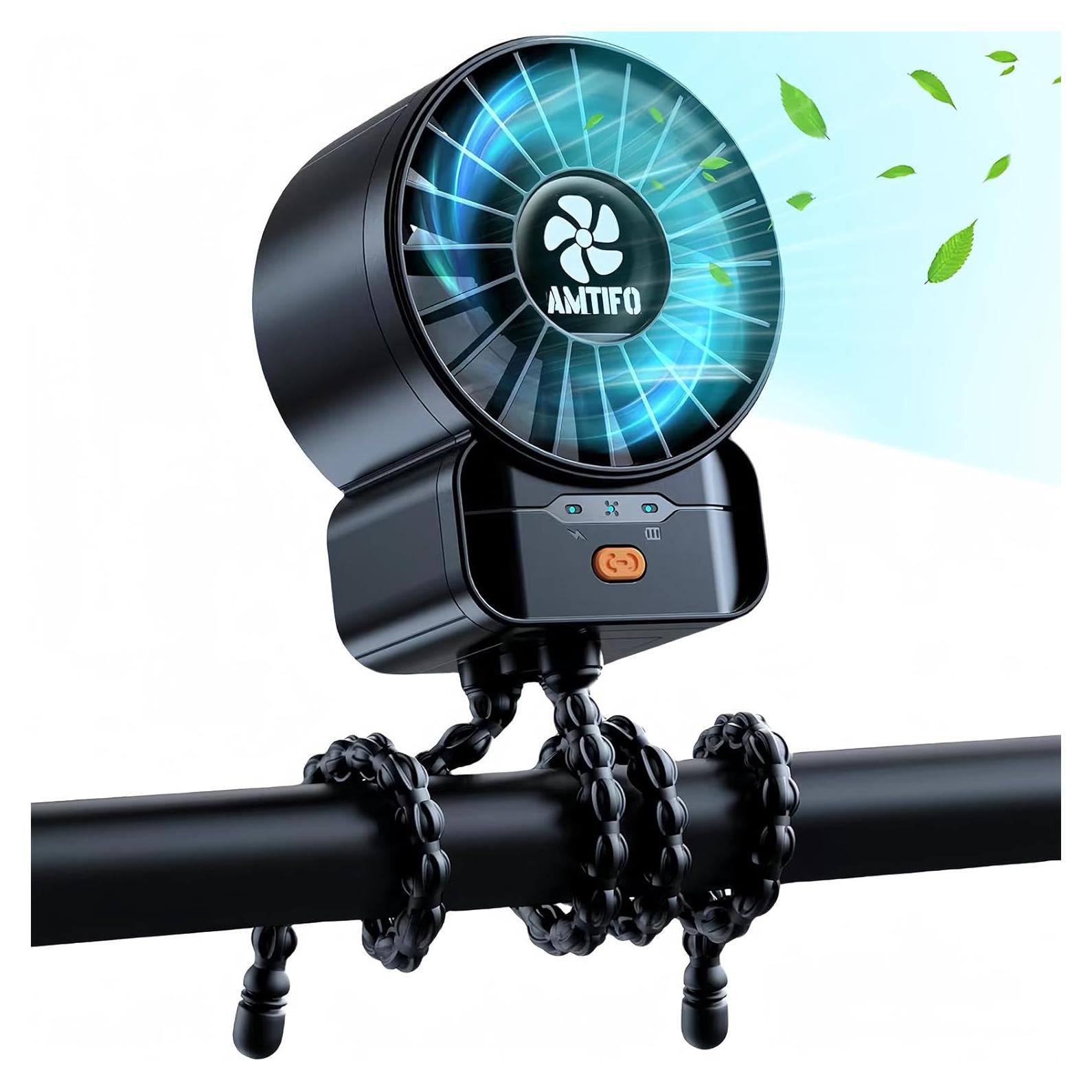 Ventilador Portátil AMTIFO A1 Recargable USB 4 Velocidades