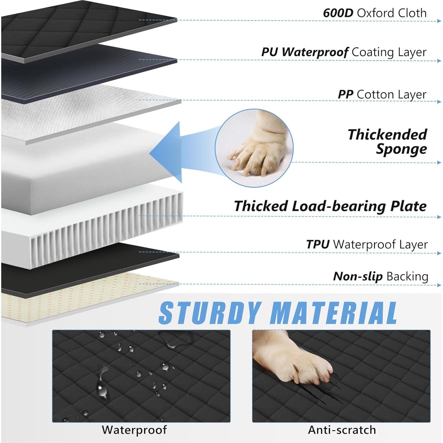 Extensor de Asiento Trasero para Perros ROUWINNE - 190kg - Negro