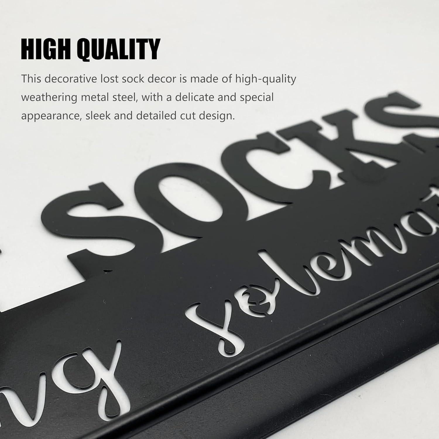 Cartel de Lavandería BiaGift Calcetines Perdidos 34x11cm