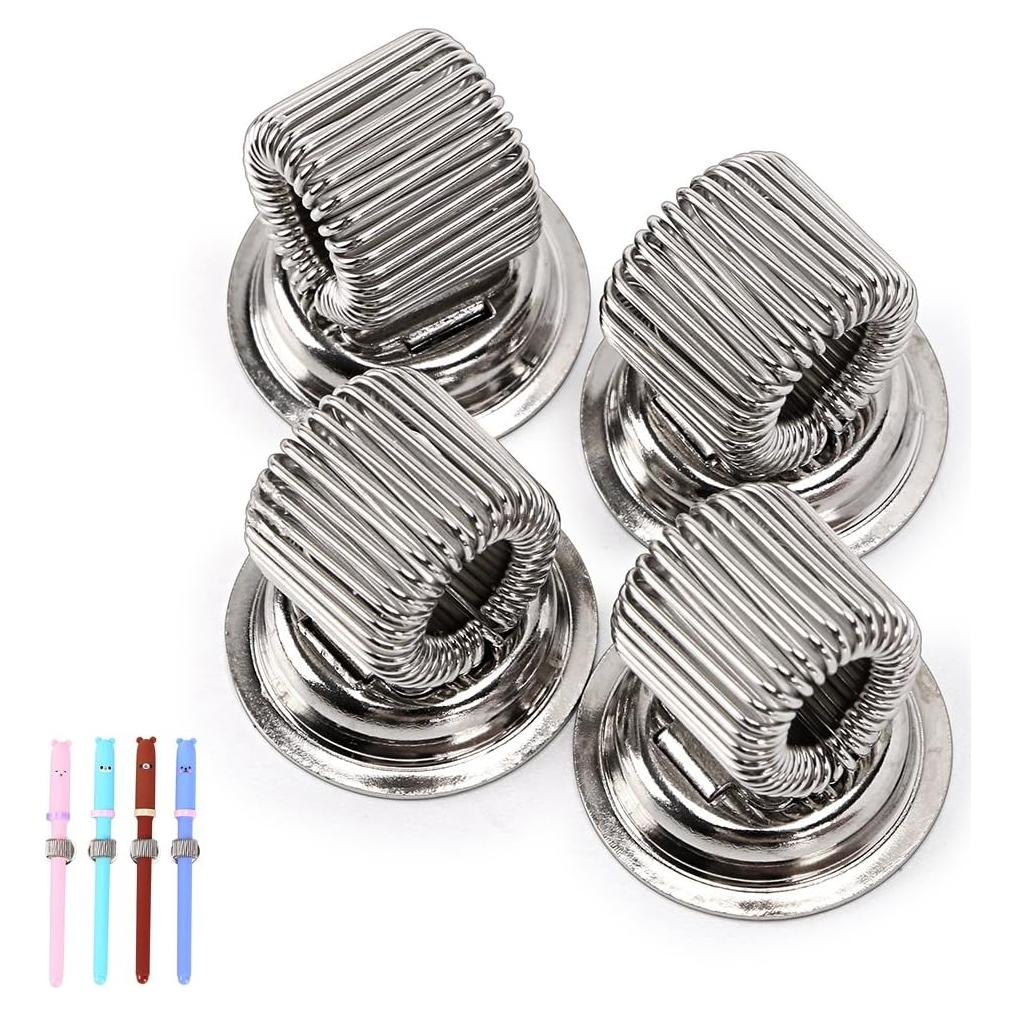BTSKY Clips Magnéticos de Acero Inoxidable - Soporte para Bolígrafos (4 Piezas)