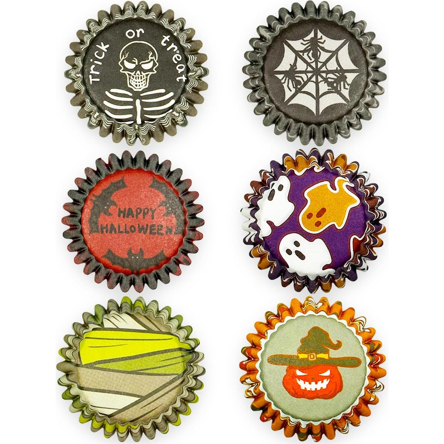 Forros de Cupcake Halloween Qiqee 300 Cuentas Mini 3.17cm