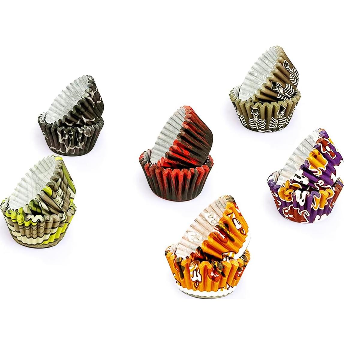 Forros de Cupcake Halloween Qiqee 300 Cuentas Mini 3.17cm