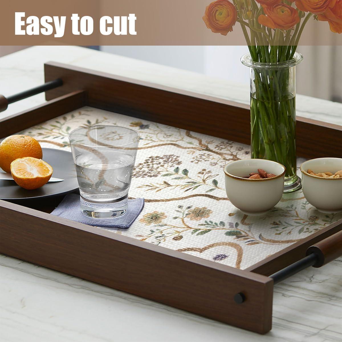 Forro de Cajón y Estante Vuacepe Floral 30x300cm Antideslizante