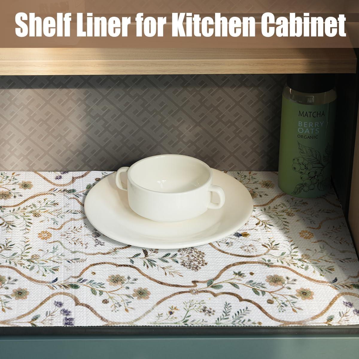 Forro de Cajón y Estante Vuacepe Floral 30x300cm Antideslizante