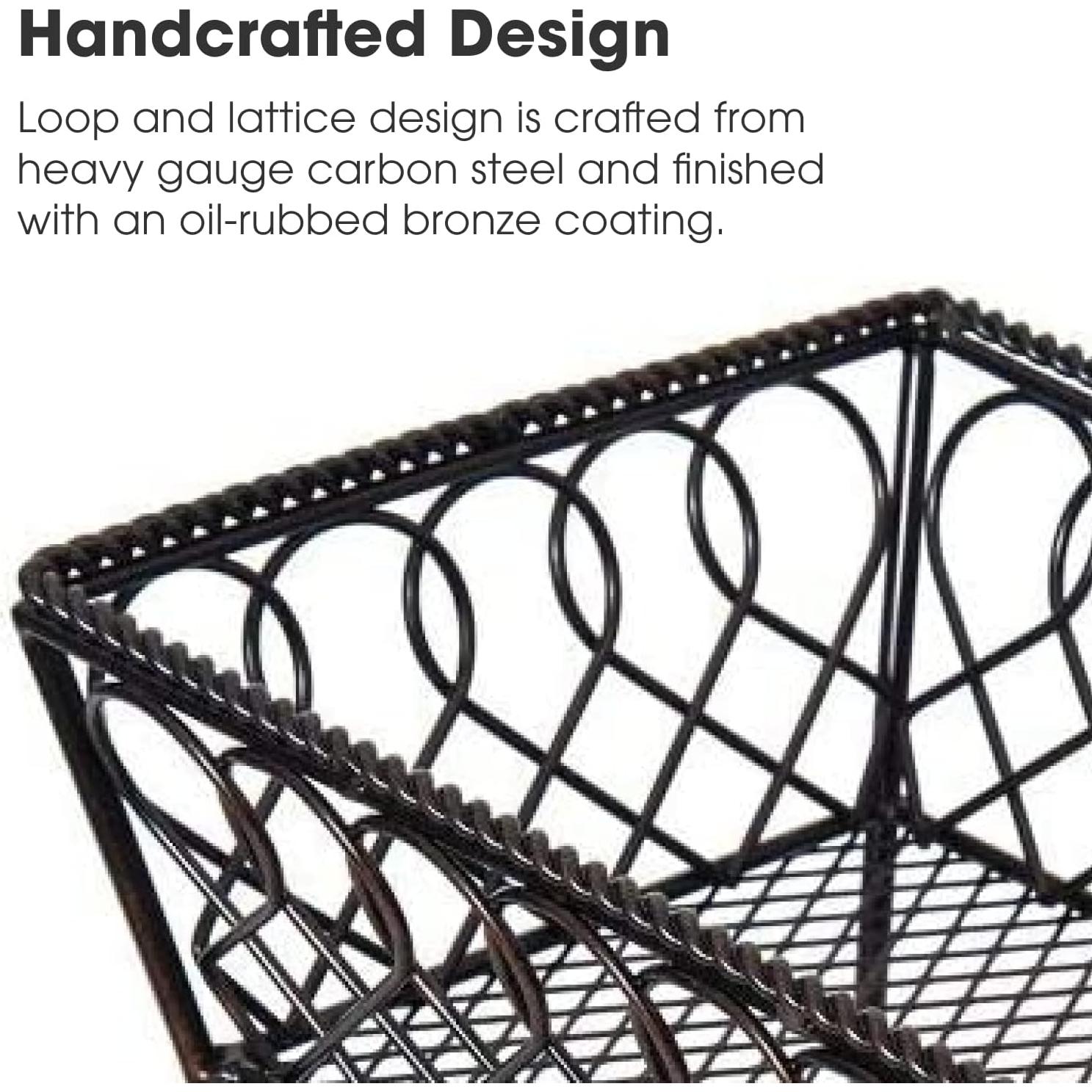 Cesta Redonda de Metal 2 Niveles Gourmet Basics Mikasa 35.6 cm