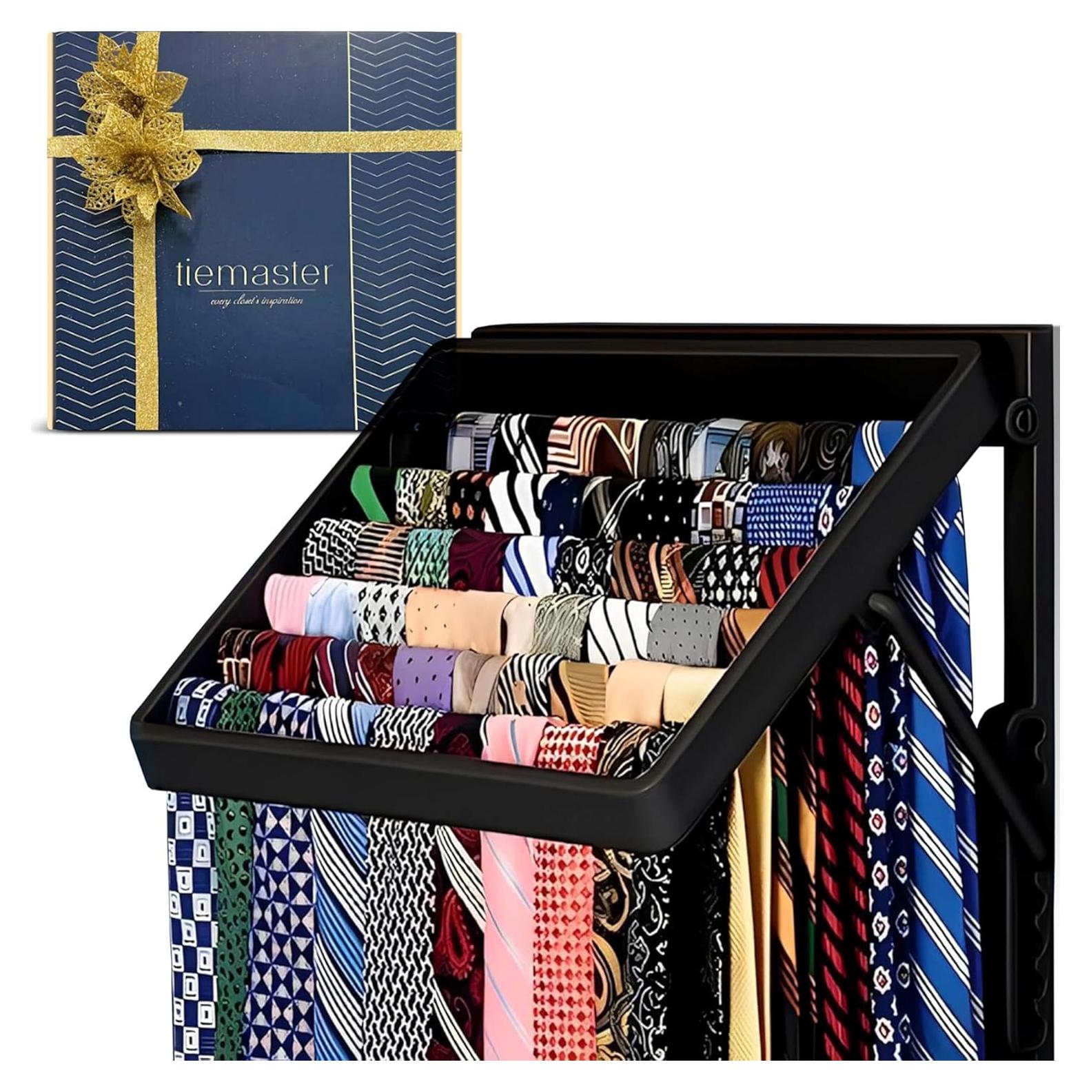 Organizador de Corbatas y Bufandas TieMaster, Capacidad 60 Unidades