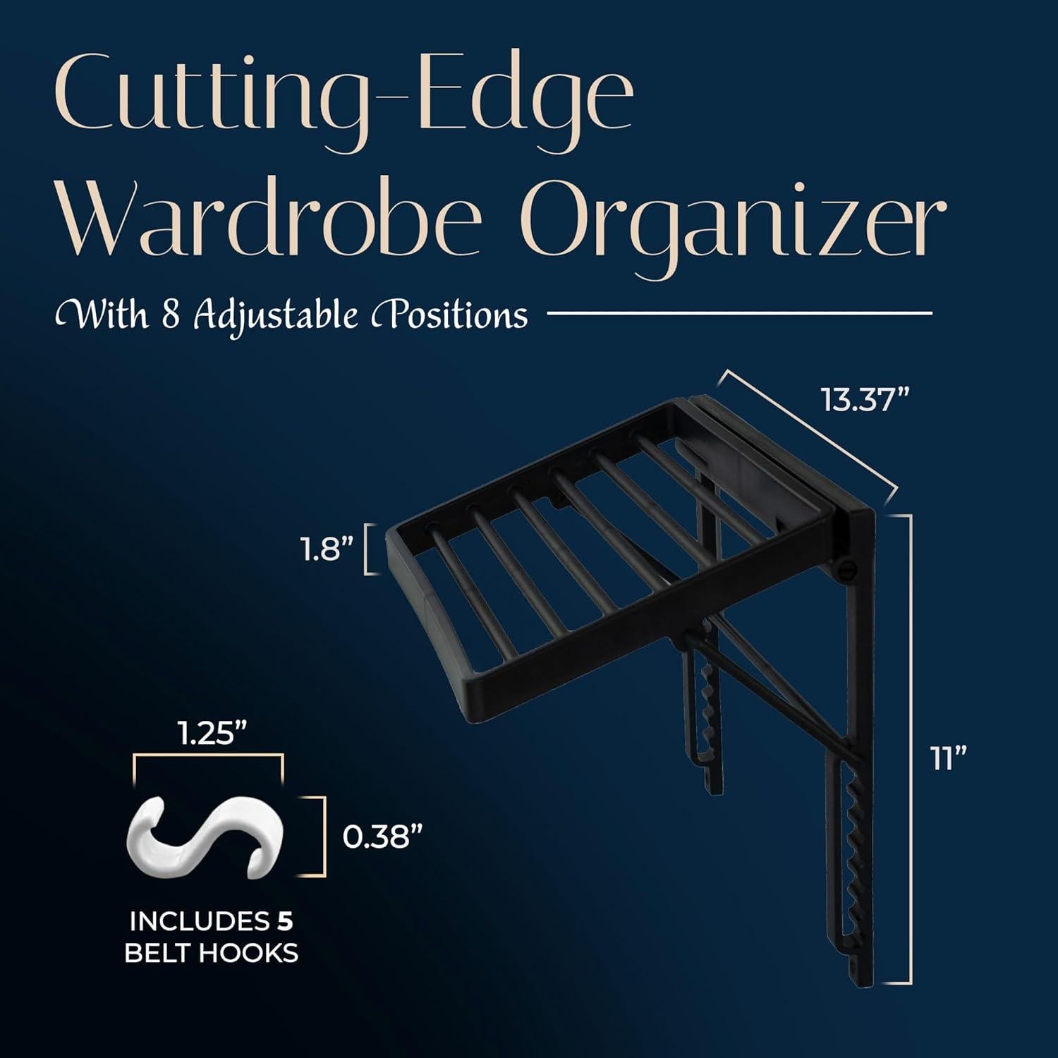 Organizador de Corbatas y Bufandas TieMaster, Capacidad 60 Unidades