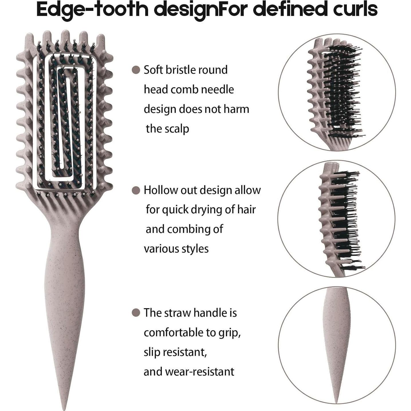 Cepillo Definidor de Rizos Candybrush Beige - Ergonómico y Ventilado