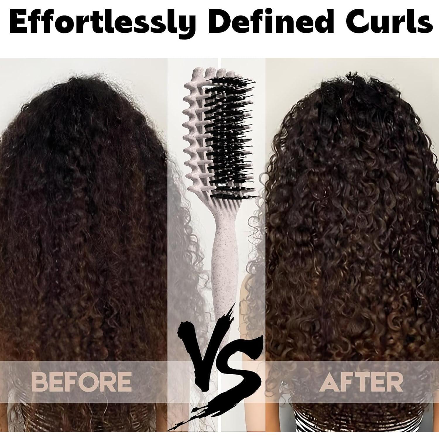 Cepillo Definidor de Rizos Candybrush Beige - Ergonómico y Ventilado