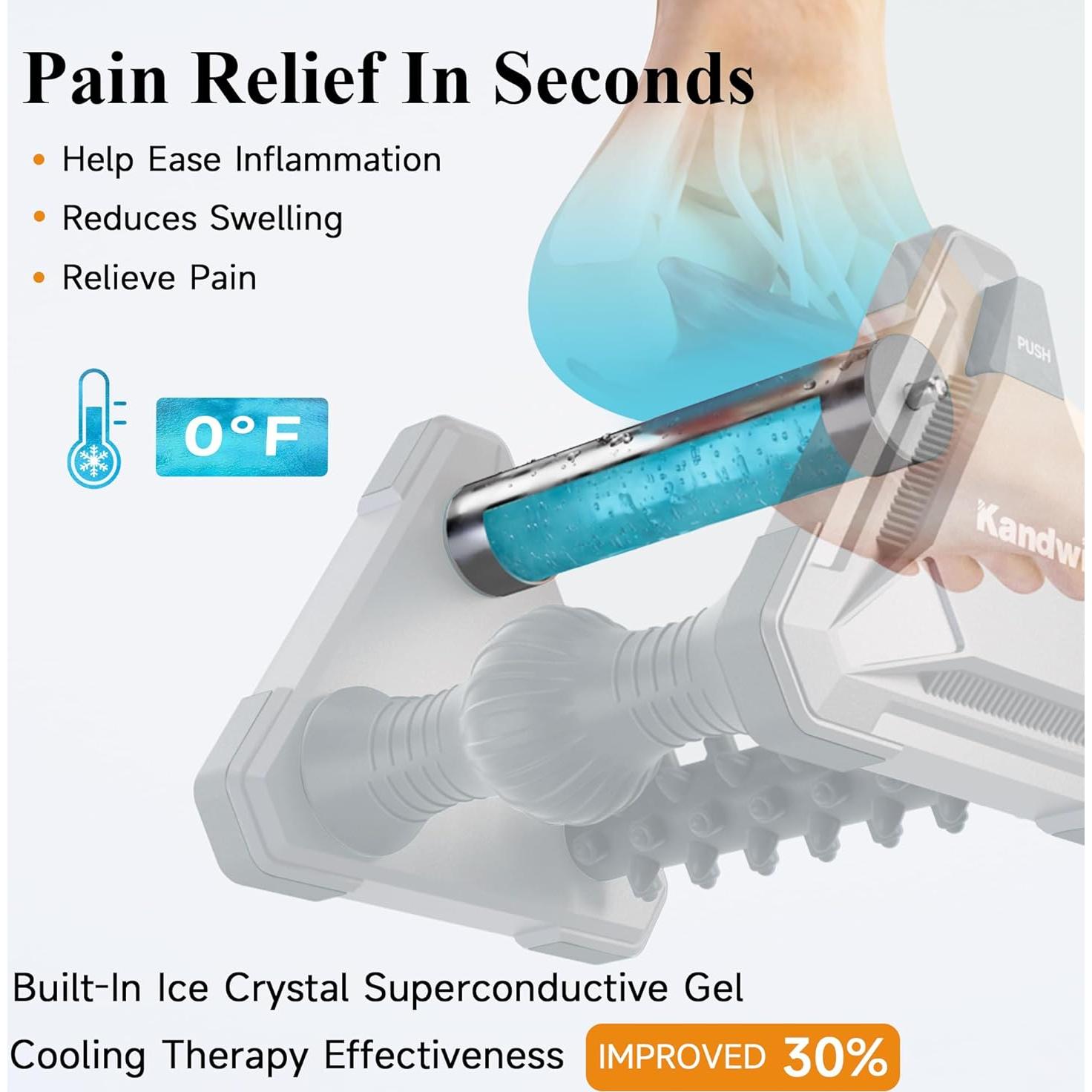 Masajeador de Pies Kandwin PRM-27-G con Rodillo de Hielo