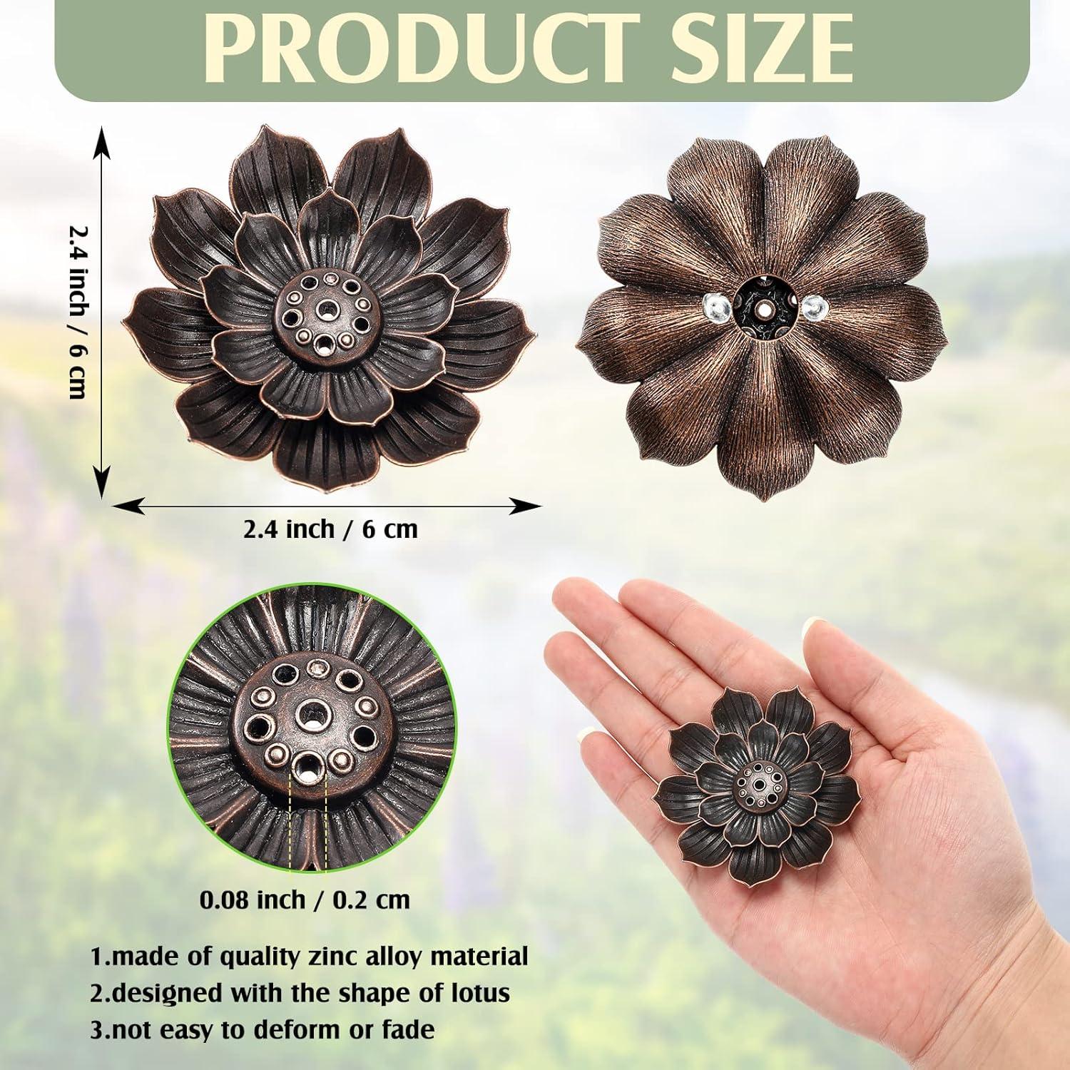 Soporte de Incienso Loto 30 Piezas Sumind Latón Retro