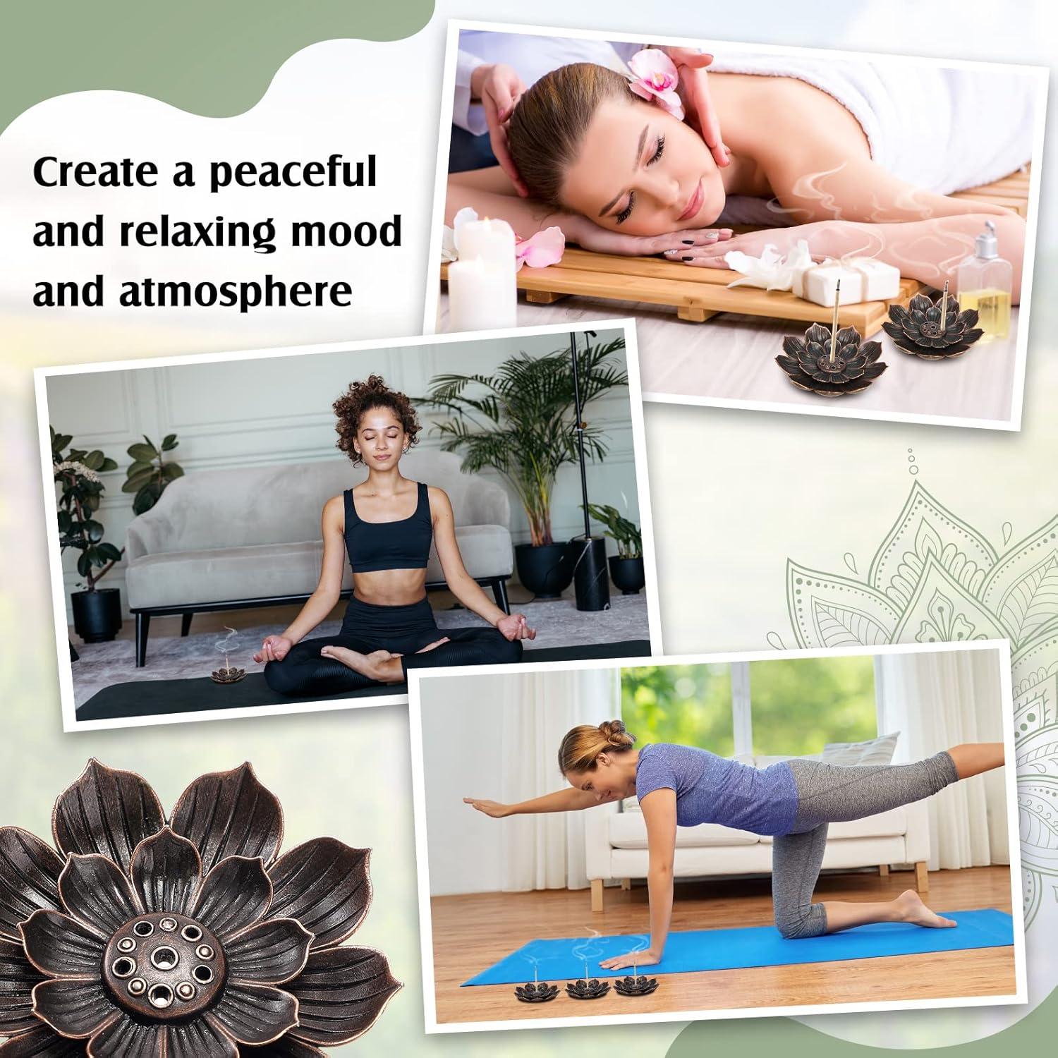 Soporte de Incienso Loto 30 Piezas Sumind Latón Retro