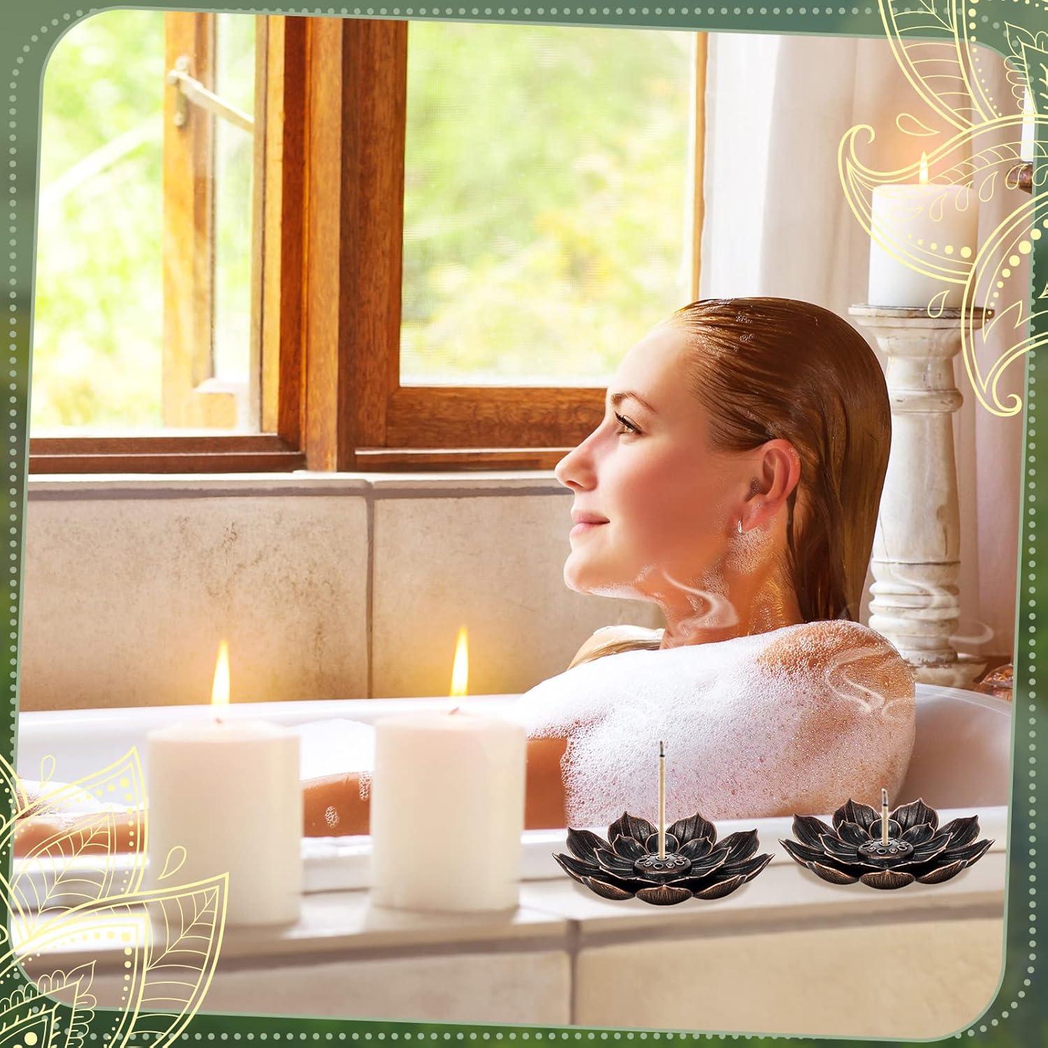 Soporte de Incienso Loto 30 Piezas Sumind Latón Retro