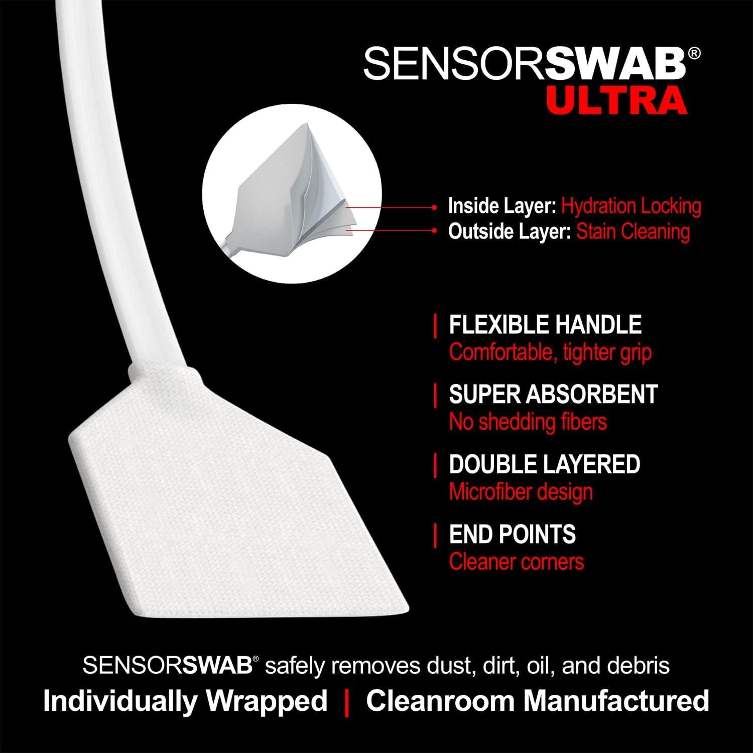 Swabs de Sensor Ultra 17mm Soluciones Fotográficas - Paquete de 12