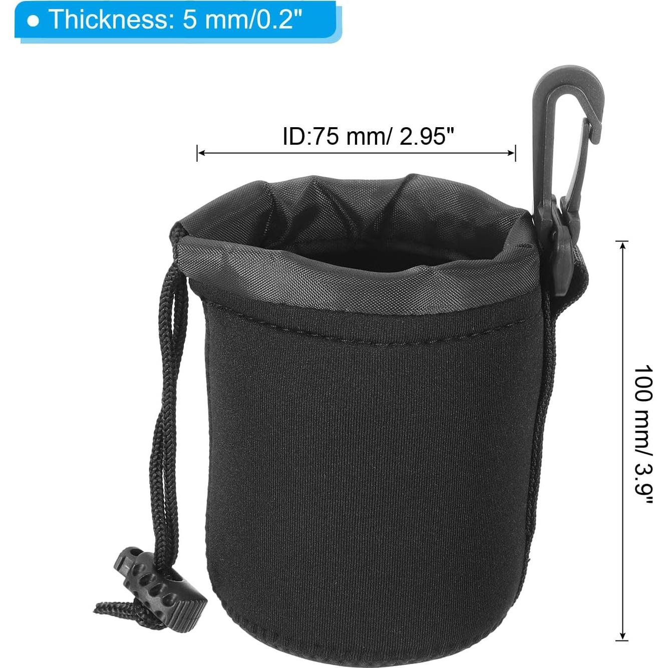 Bolsa para Lentes de Cámara PATIKIL Neopreno 4 Pcs 75x100mm