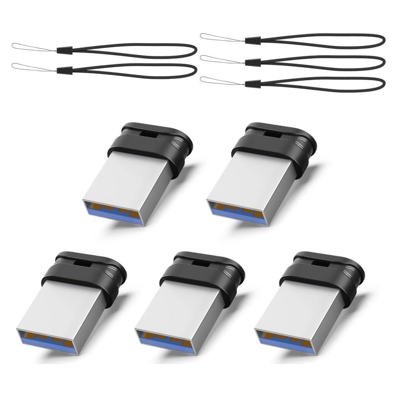 5 Unidades USB 3.0 16GB RAOYI Flash Drive Mini Negro