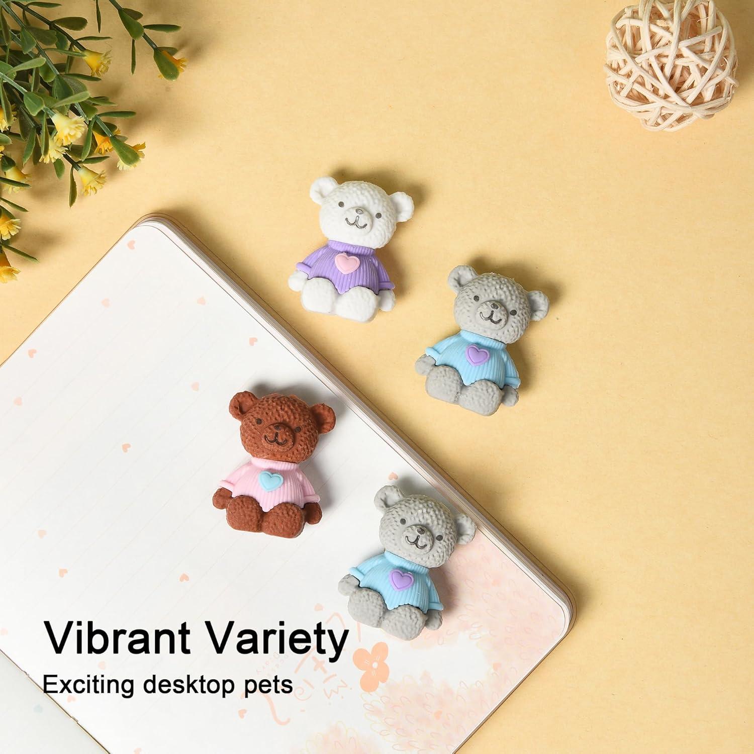 18 Gomas de Borrar en 3D Oso HILAZA para Lápices Escolares