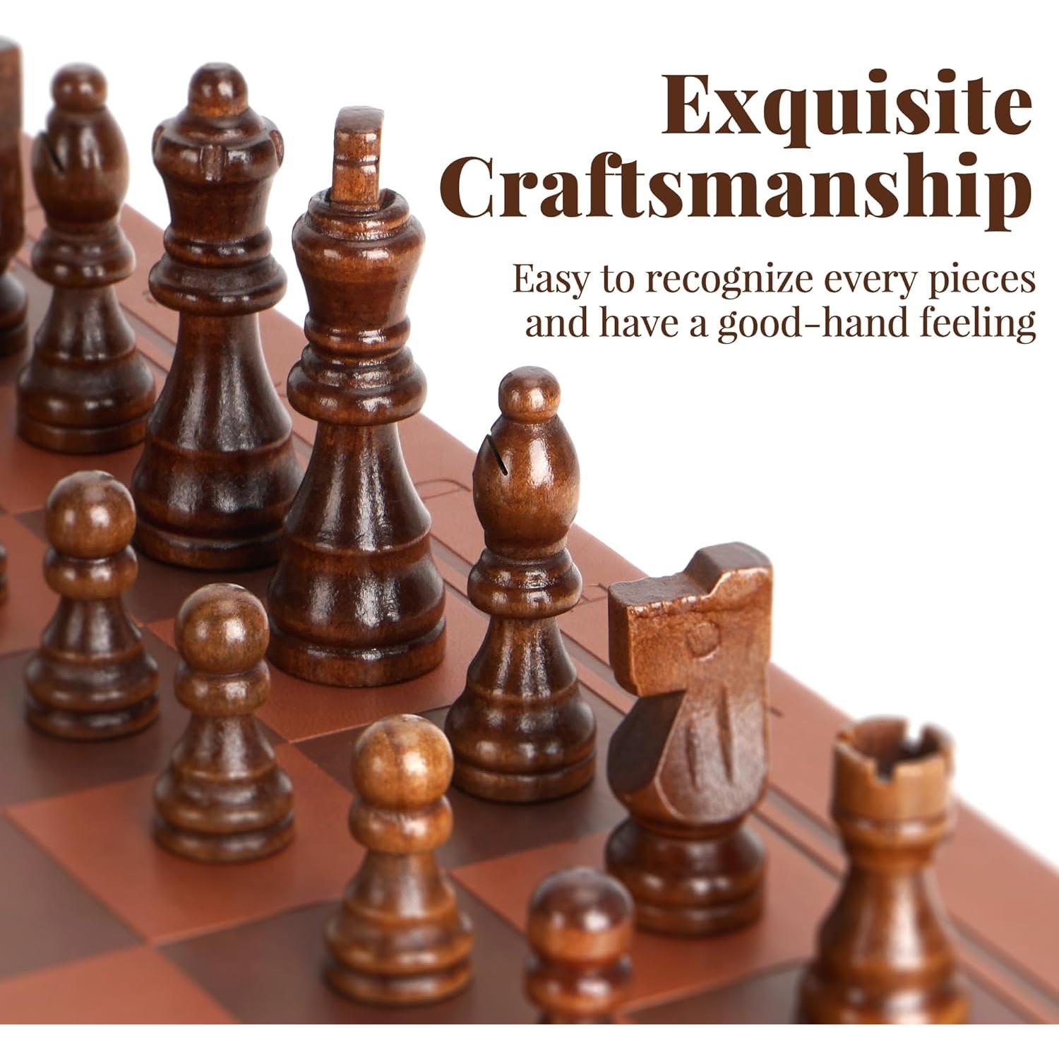 Juego de Ajedrez Magnético 39.4x19.8cm GLZM Plegable