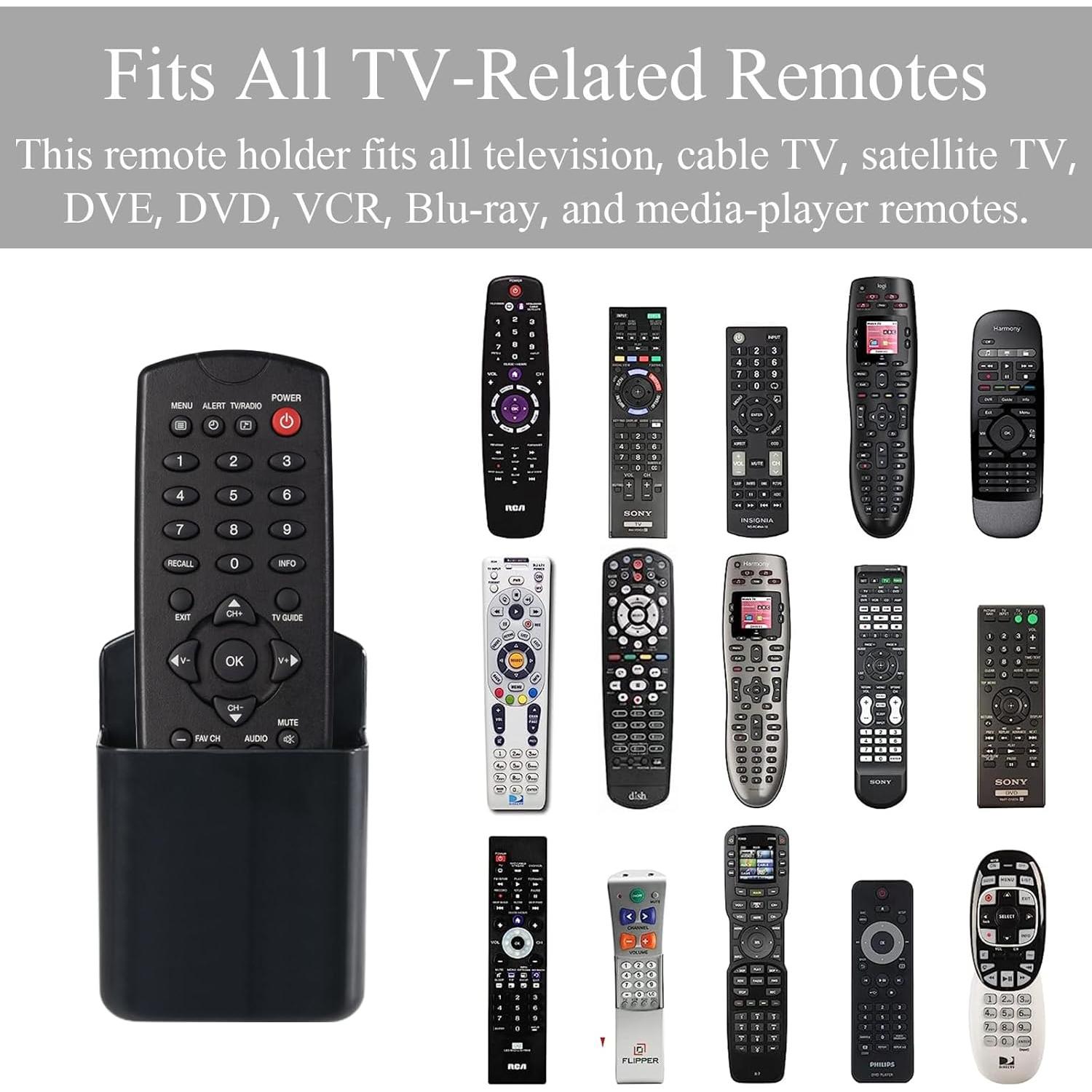 Soporte de Control Remoto de Pared Wawayang 3 Piezas Negro