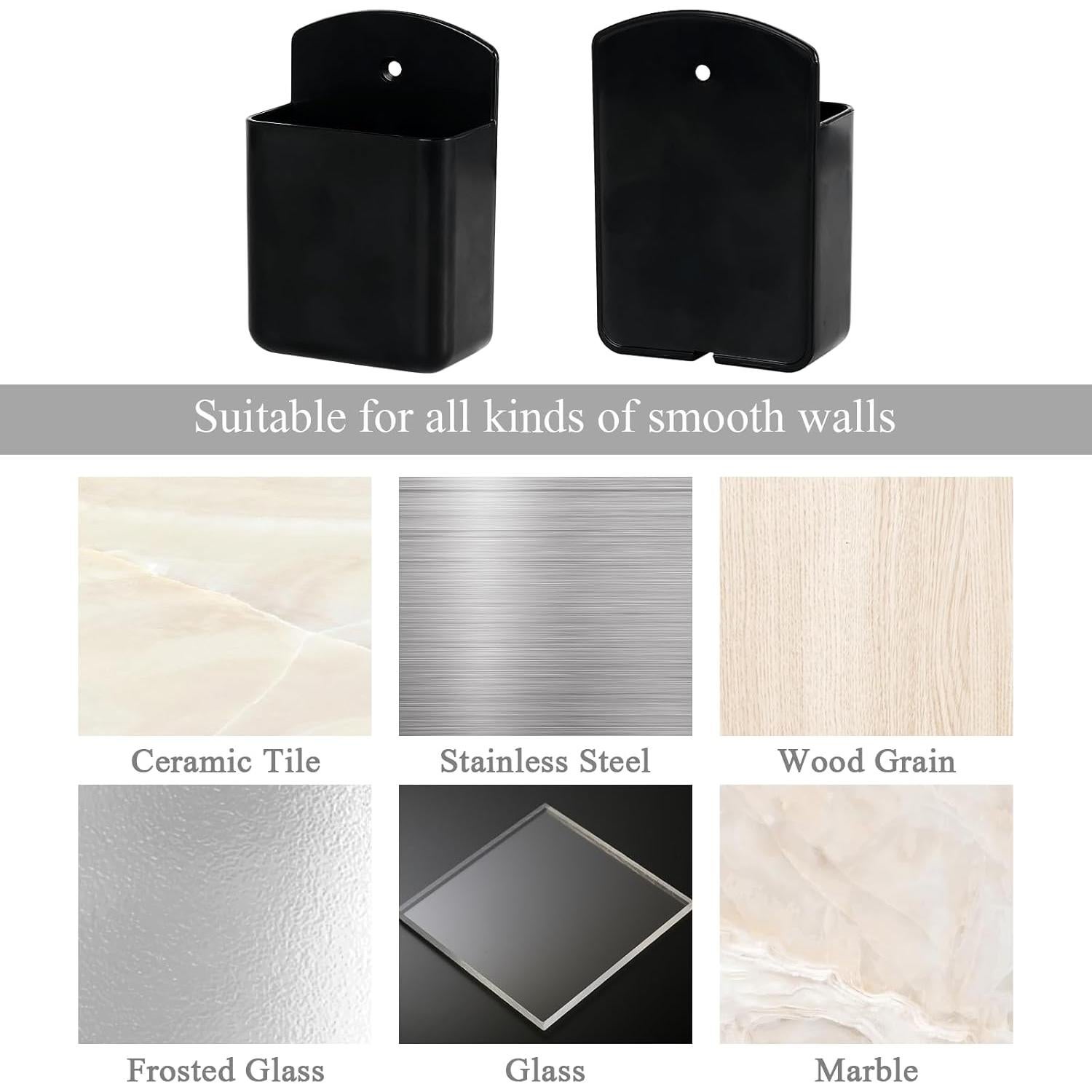 Soporte de Control Remoto de Pared Wawayang 3 Piezas Negro