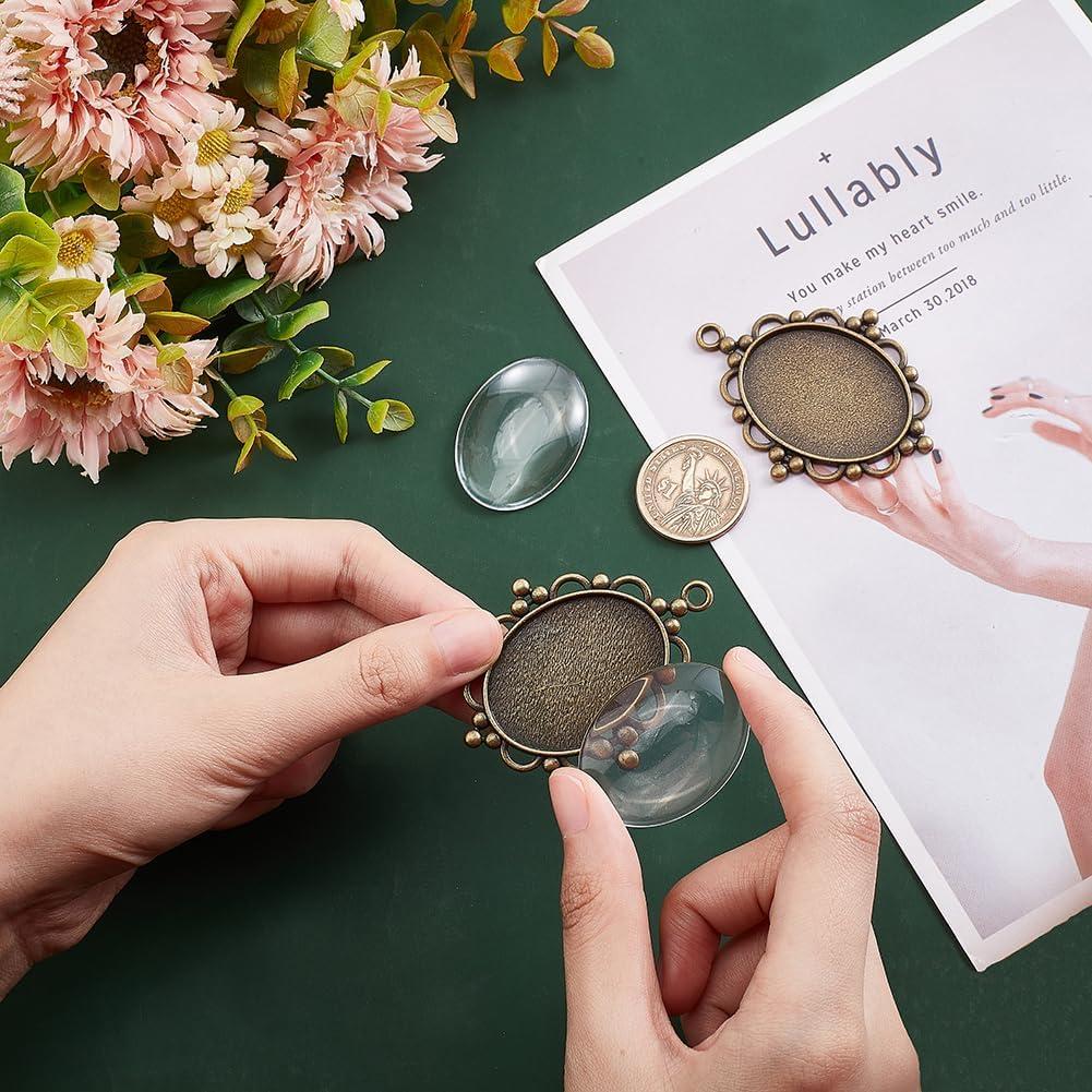 Kit 5 Bandejas Colgantes Bezel PH PandaHall 40x30mm Bronce