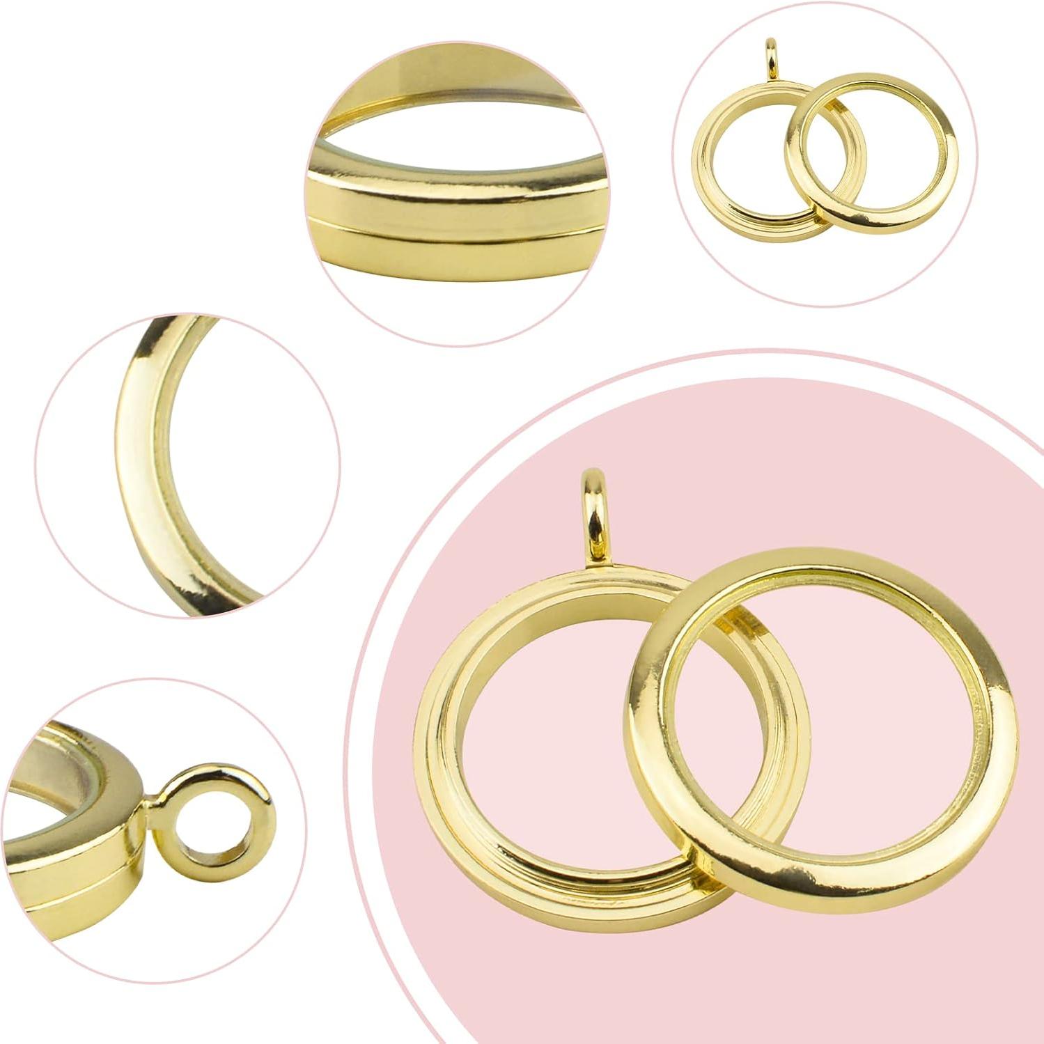 Charm de Foto Brillante WANDIC 4 Piezas Dorado 30mm