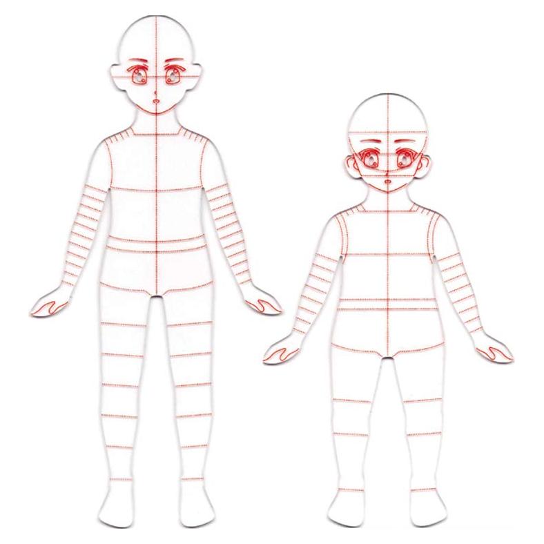 Regla Francesa para Niños EXTCCT A4 - 2 Piezas para Diseño