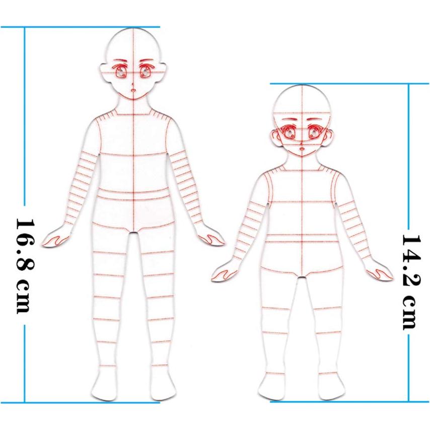 Regla Francesa para Niños EXTCCT A4 - 2 Piezas para Diseño