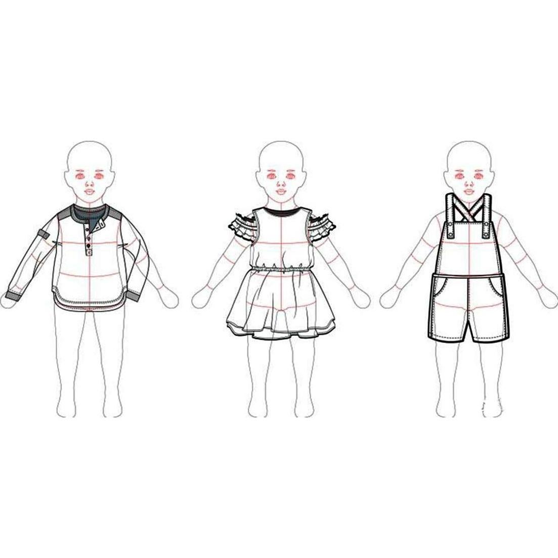 Regla Francesa para Niños EXTCCT A4 - 2 Piezas para Diseño