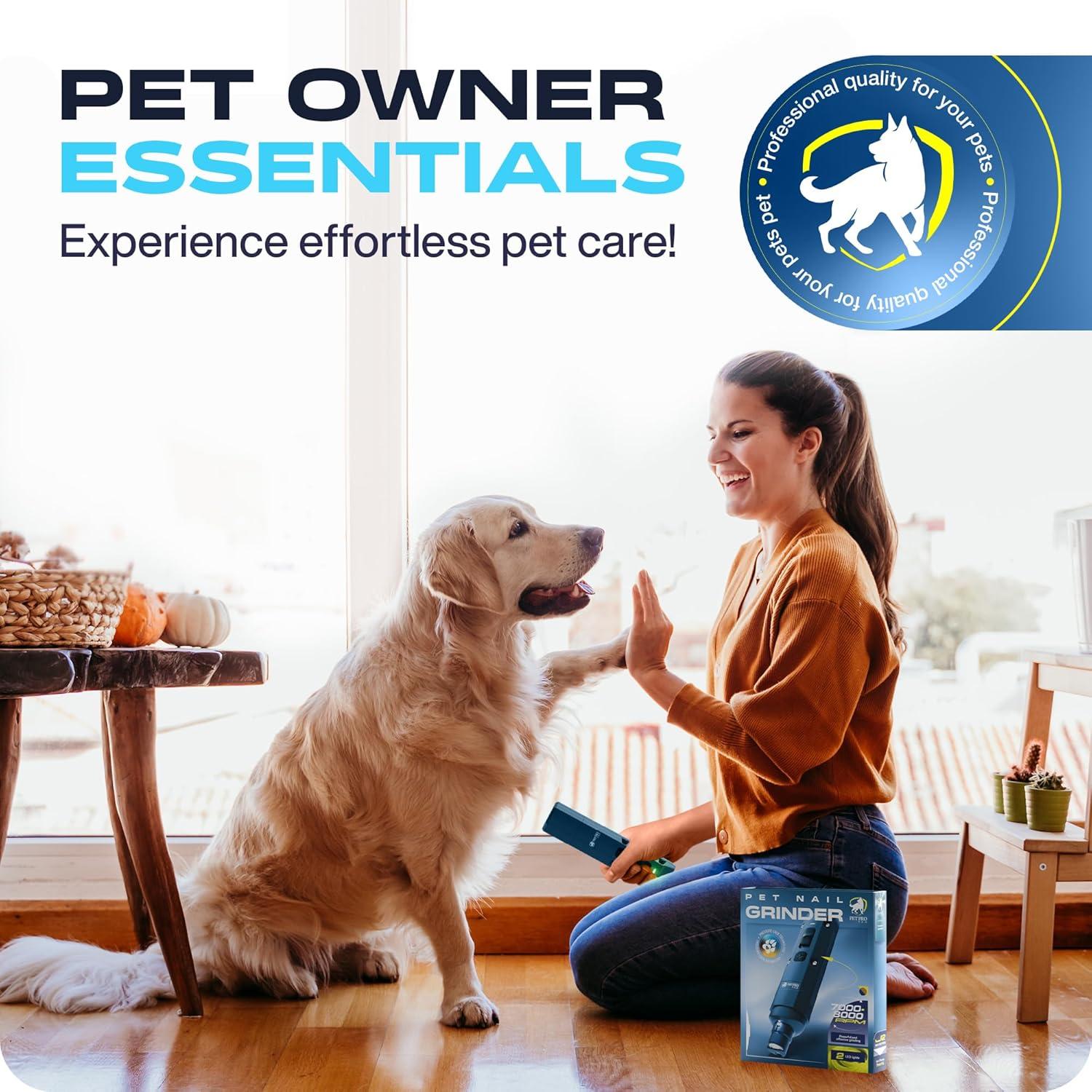 Lijadora de Uñas Eléctrica PetProved Azul para Perros y Gatos