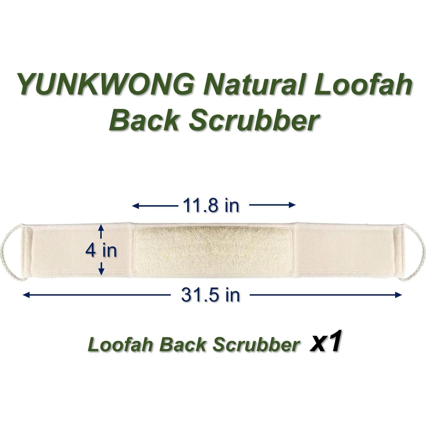 Esponja de Lufa Natural YUNKWONG Exfoliante para el Cuerpo