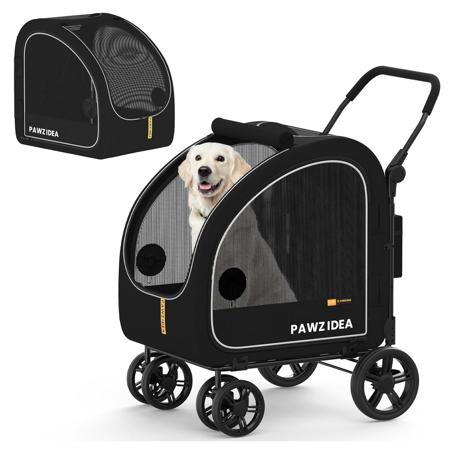 Carrito de Perro PAWZIDEA Plegable para Mascotas Grandes 36.29 kg