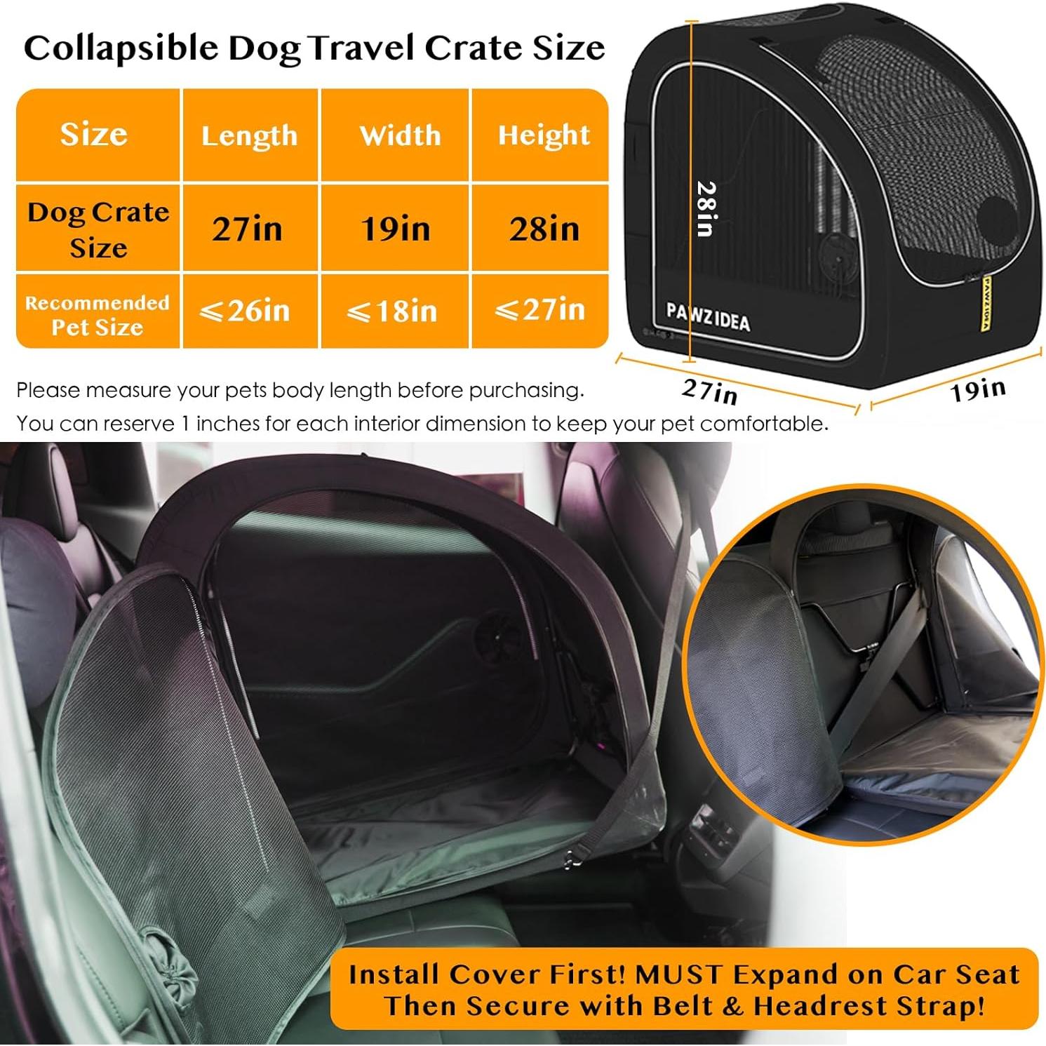 Carrito de Perro PAWZIDEA Plegable para Mascotas Grandes 36.29 kg