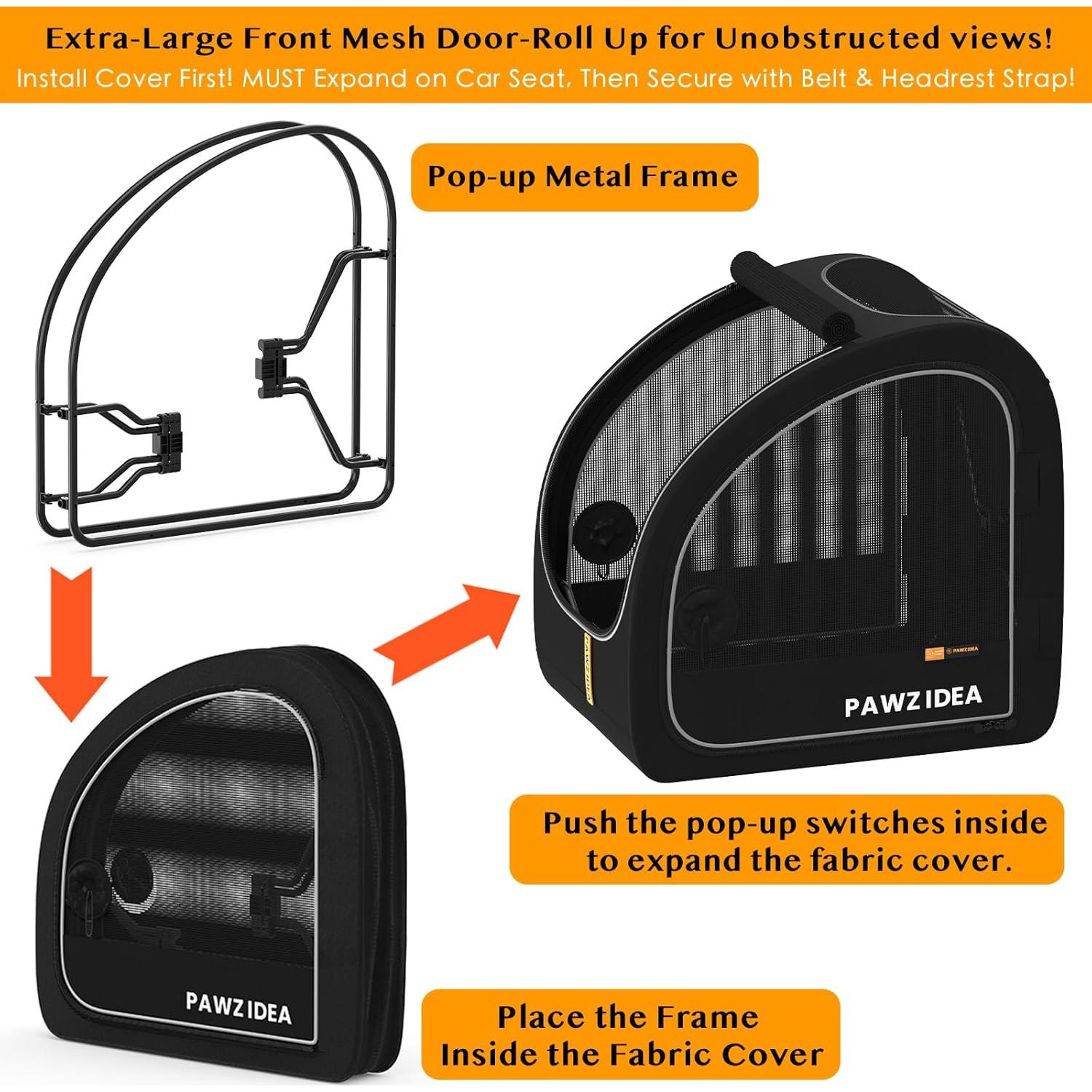 Carrito de Perro PAWZIDEA Plegable para Mascotas Grandes 36.29 kg