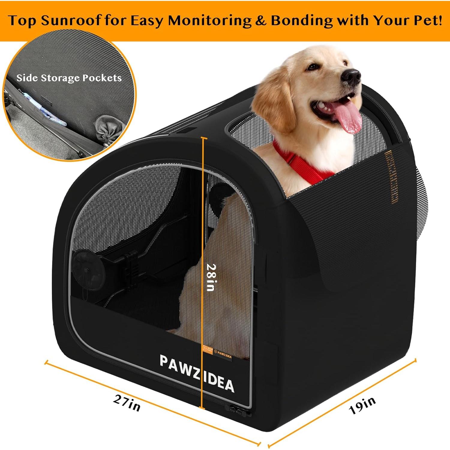 Carrito de Perro PAWZIDEA Plegable para Mascotas Grandes 36.29 kg