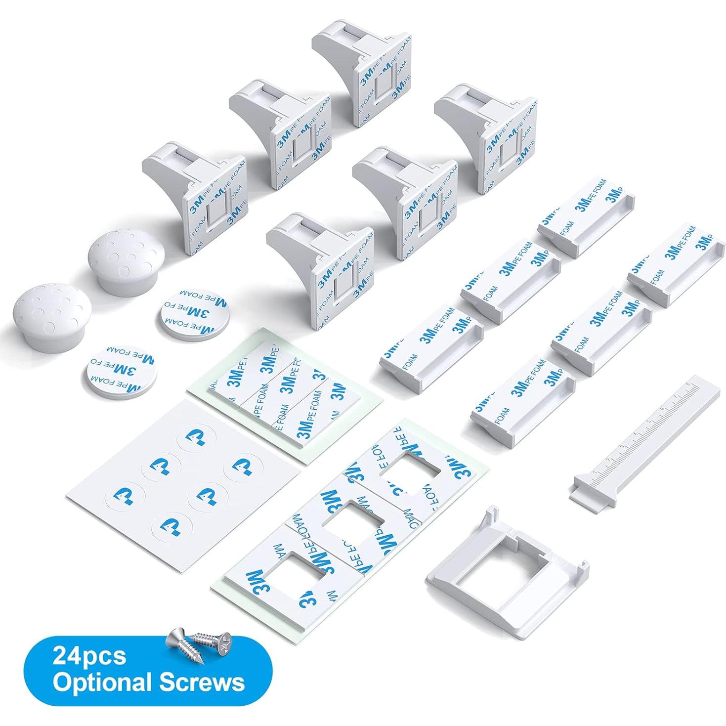 Cerraduras Magnéticas para Gabinetes 6 Unidades + 2 Llaves