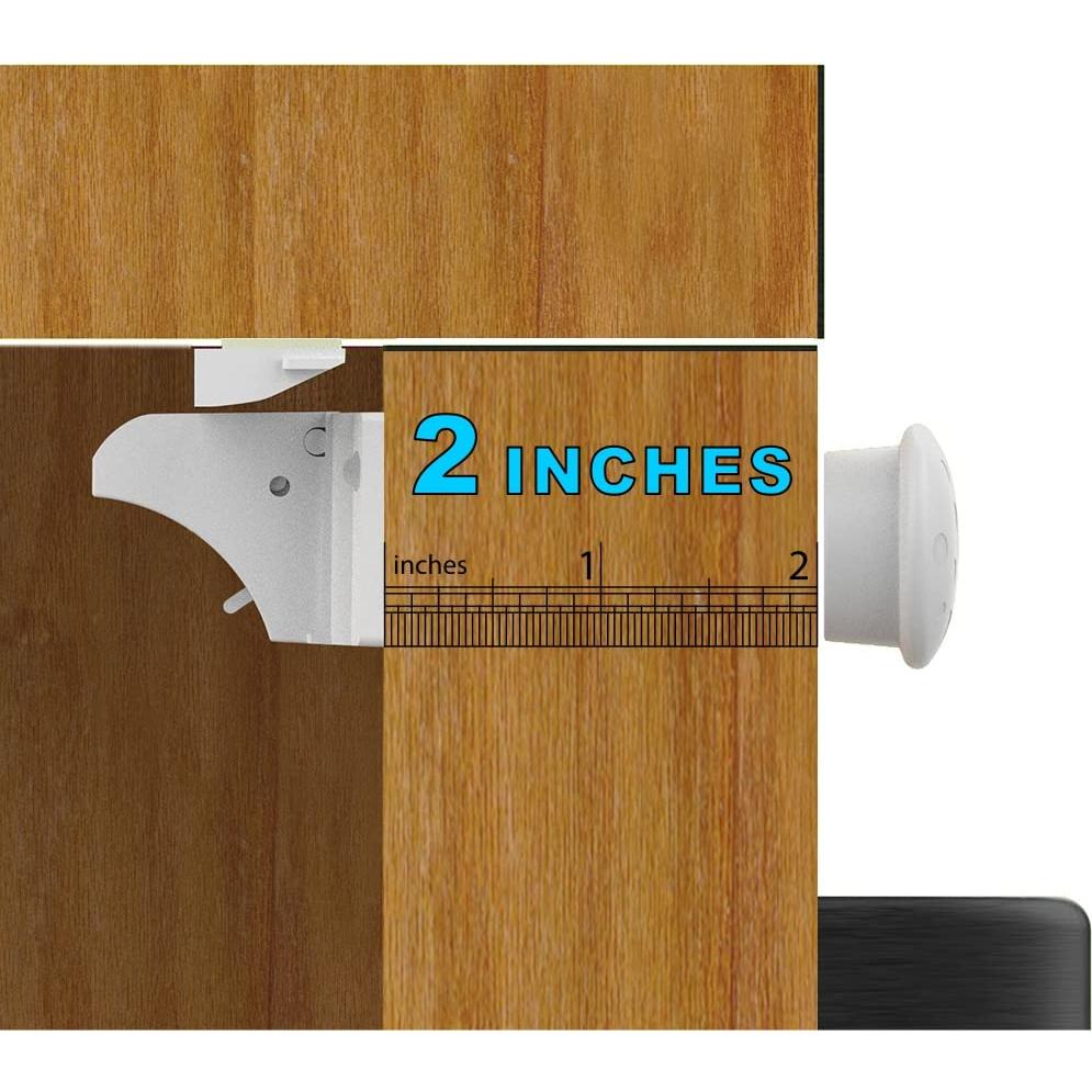 Cerraduras Magnéticas para Gabinetes 6 Unidades + 2 Llaves