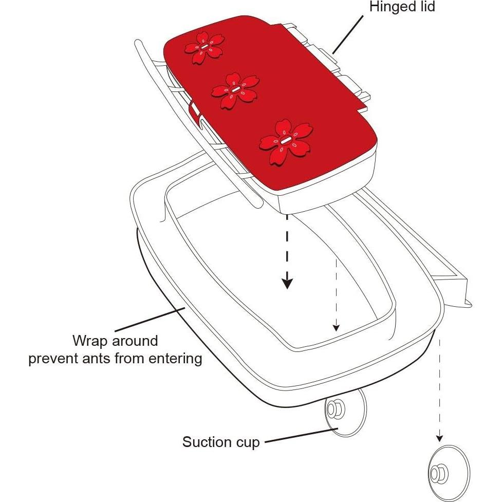 Alimentador de Colibríes Juegoal para Ventana 227g 3 Puertos