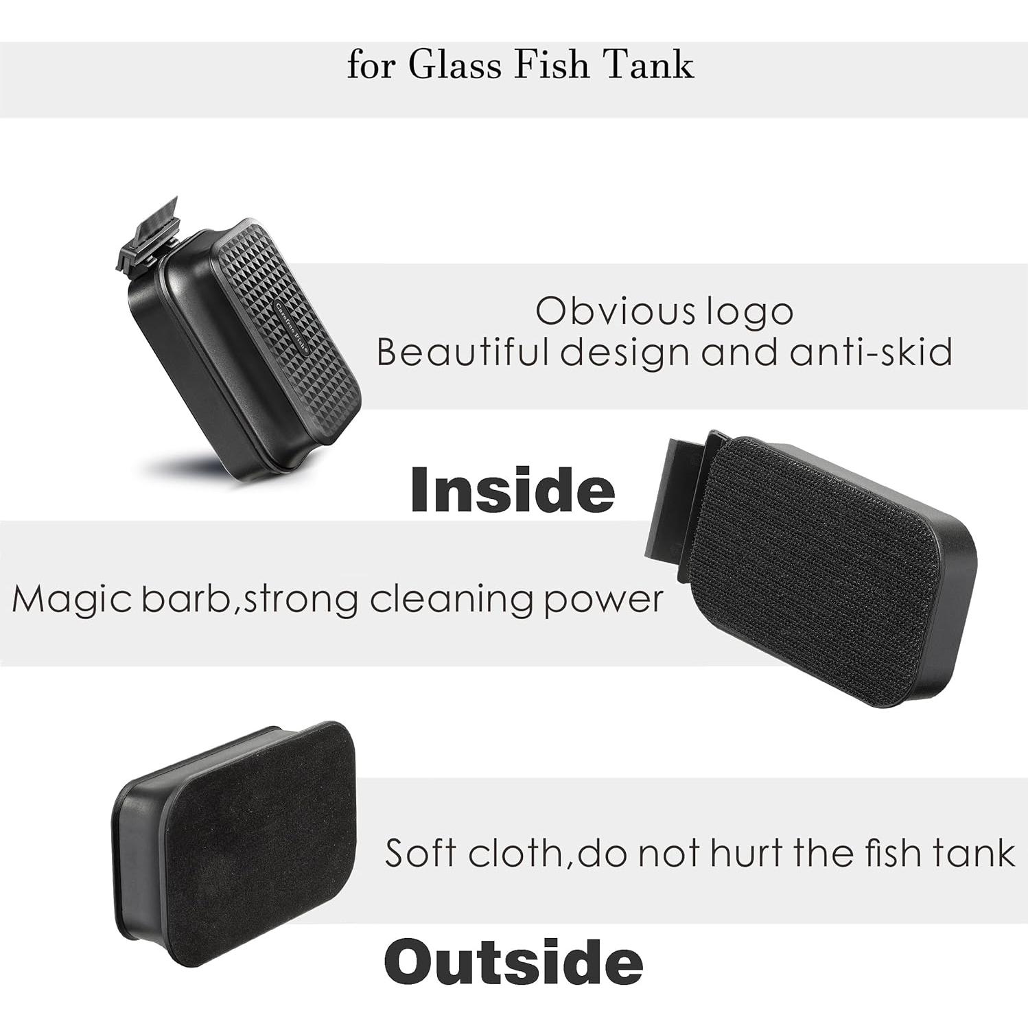 Limpiador Magnético Carefree Fish para Acuario de Vidrio 11.4x6.6 cm