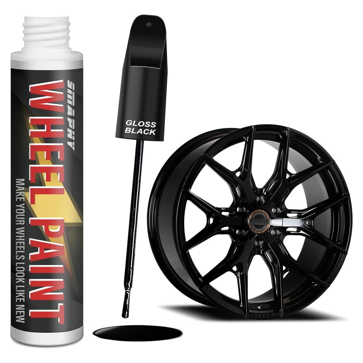 Pintura de Retoque para Llantas SMAPHY 14.79ml Negro Brillante