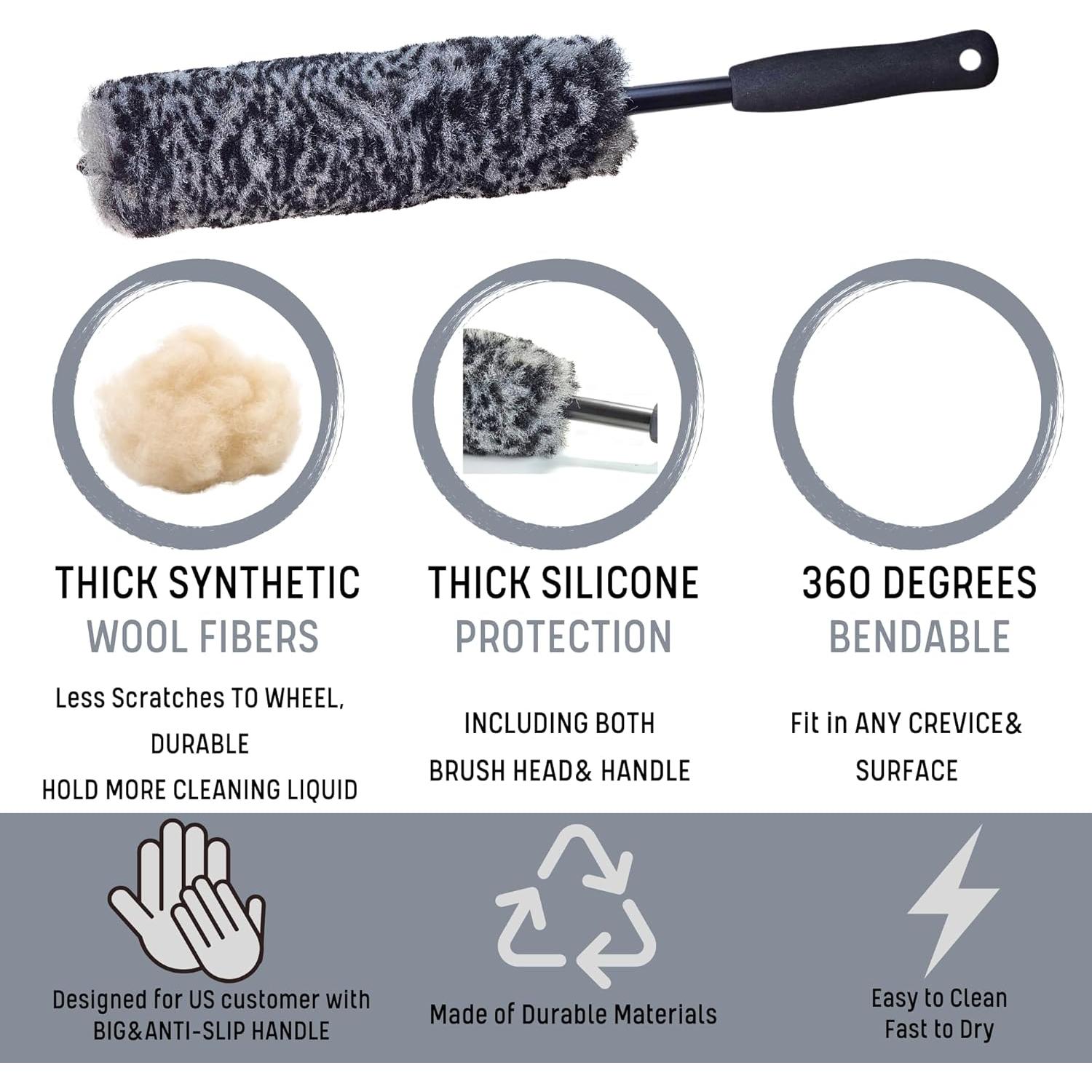 Cepillo de Rueda Oesee BS-WB001, 4 Piezas, Flexible y Suave