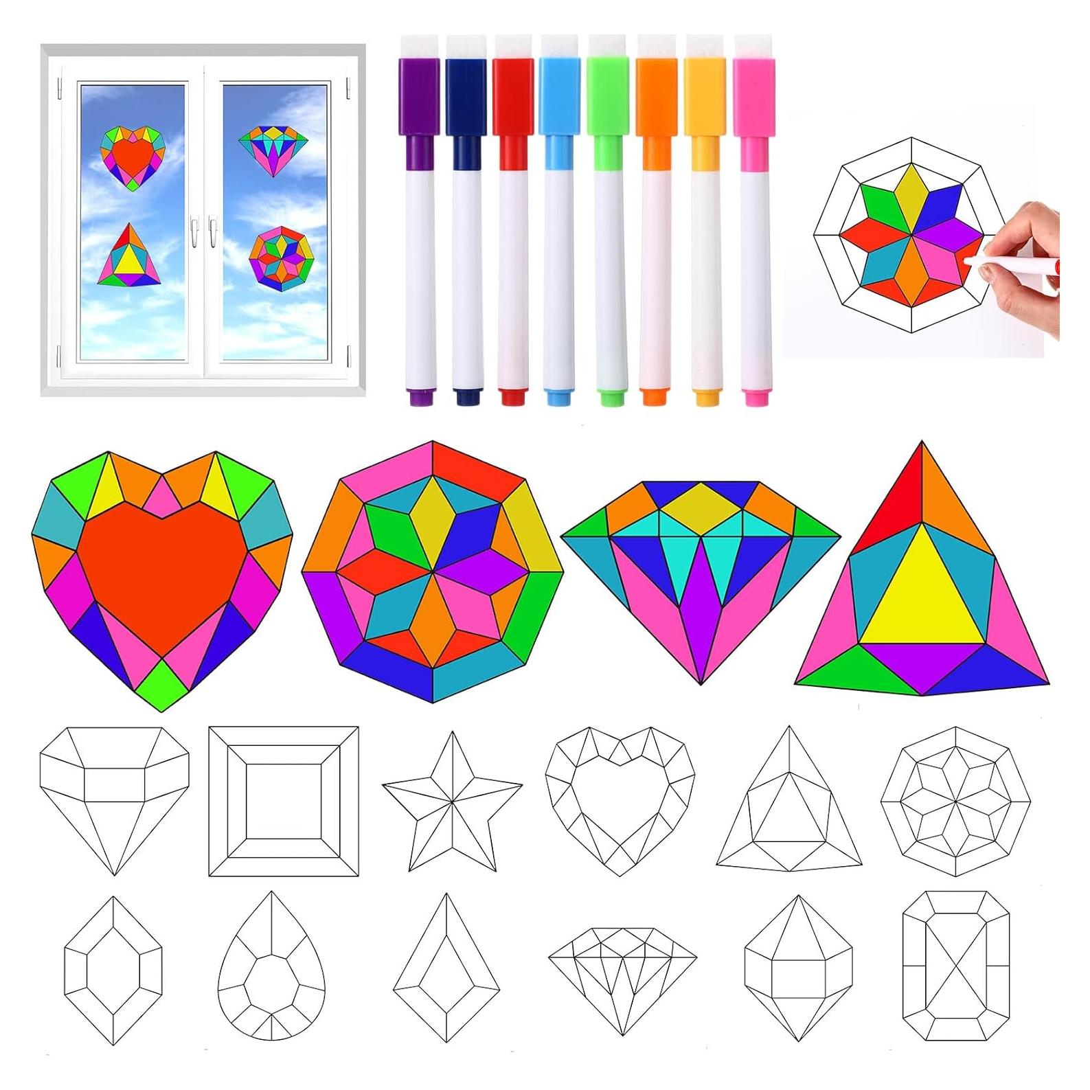 Kit de Manualidades Trandraft 36 Piezas Adornos de Ventana 15 cm